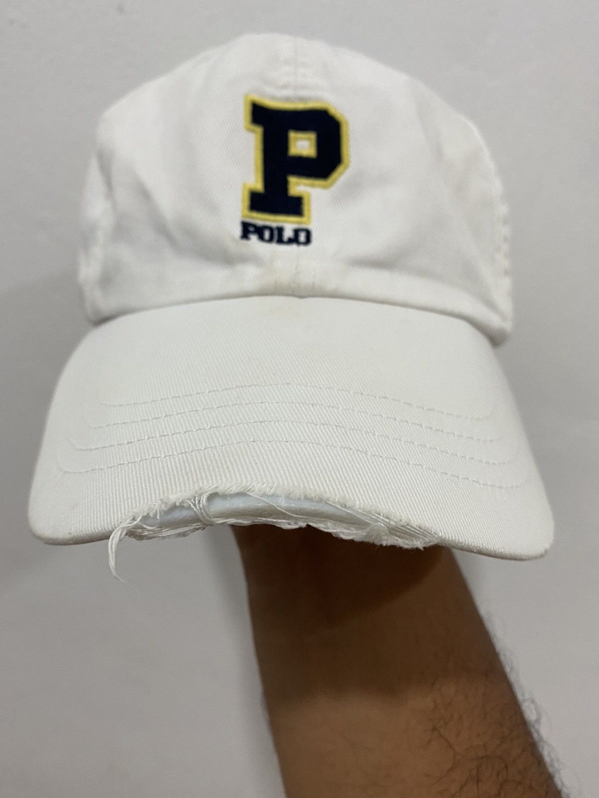 Polo Ralph Lauren VTG Distress Polo Golf Logo Hat Size ONE SIZE - 6 Thumbnail