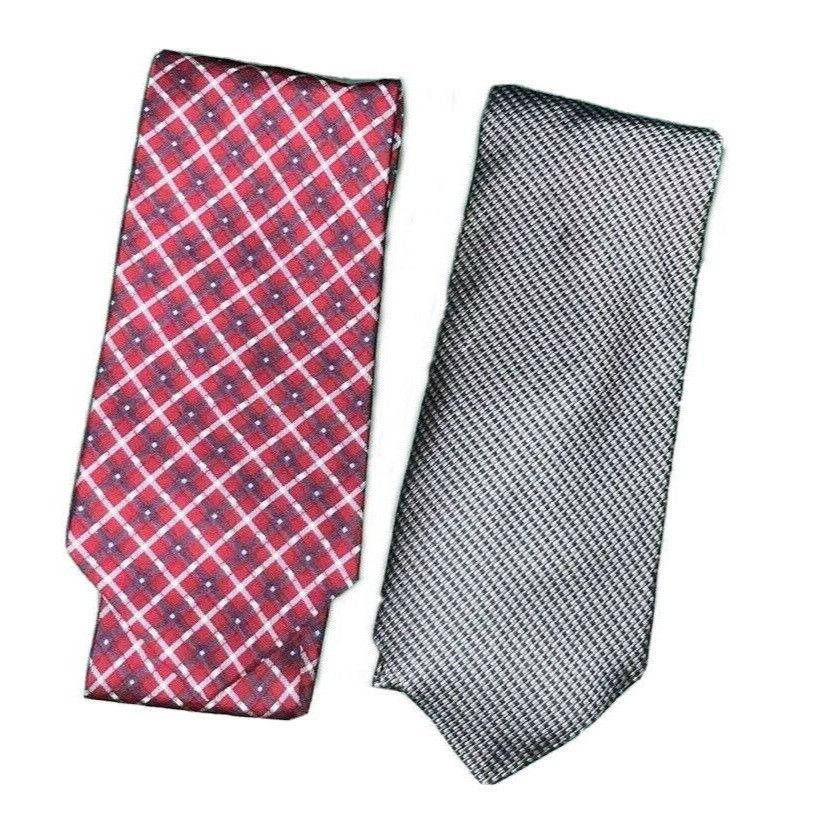 Tommy Hilfiger 2-Pack Ties Tommy Hilfiger Red Blue Plaid Stripe | Grailed