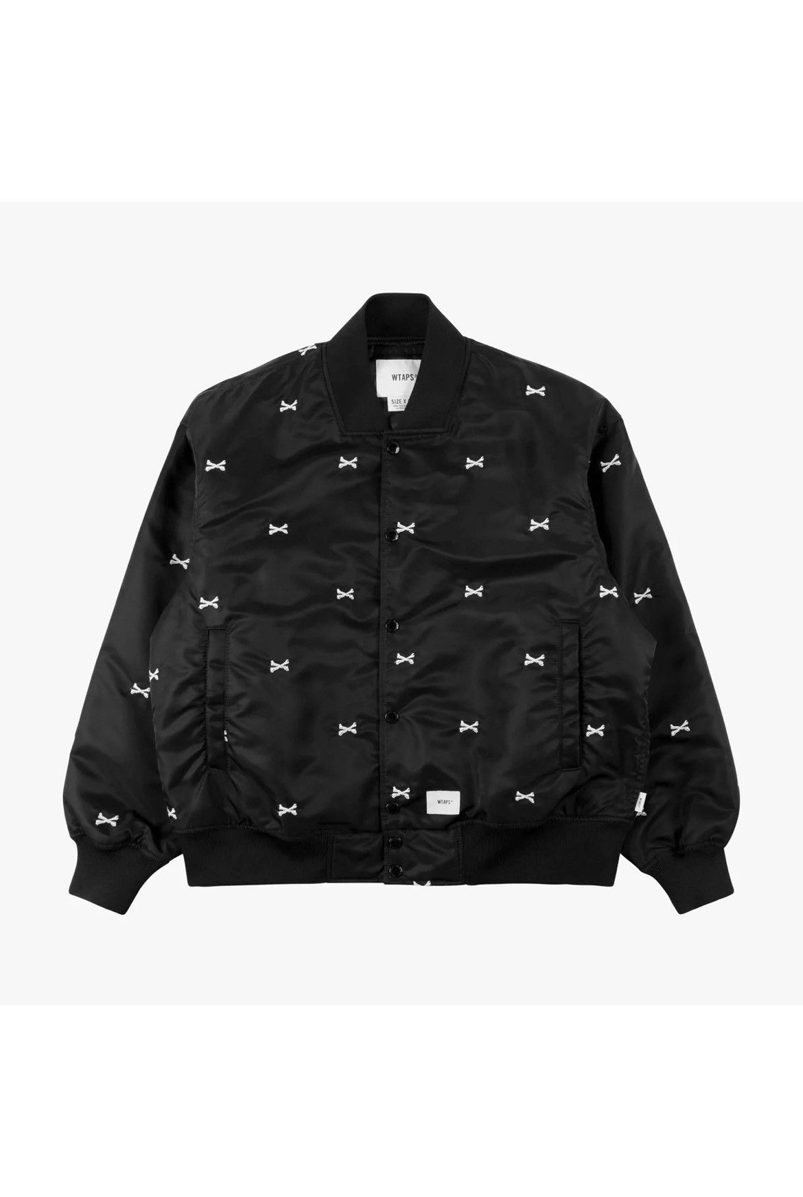 Wtaps WTAPS TEAM JACKET BLACK NYLON EMB CROSSBONES | Grailed