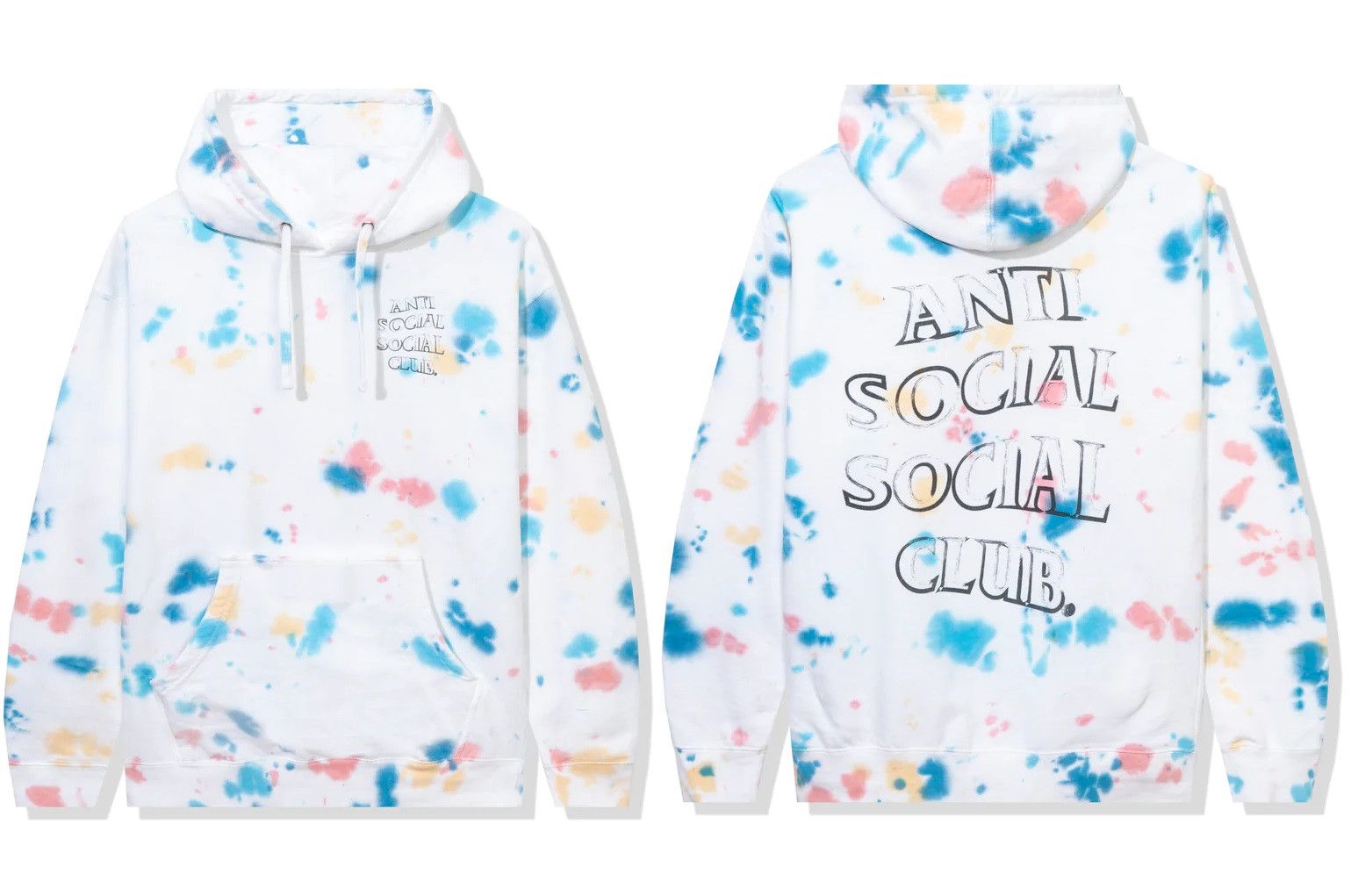 DS outlined ASSC Freakshow Tie Dye Hoodie BAPE Supreme Kith Tops