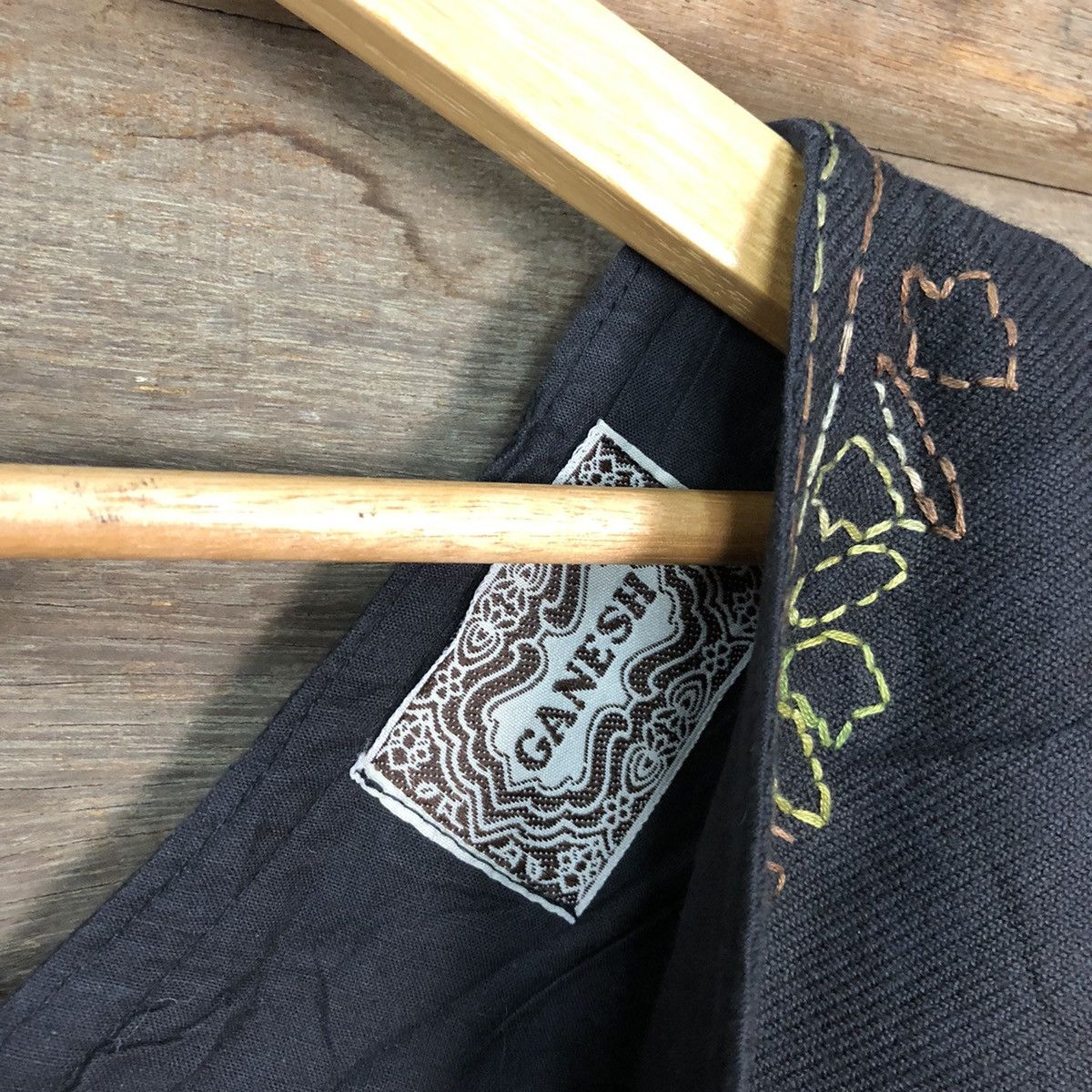 Vintage Ganesh japan vintage art Black Vest #H261 Size US M / EU 48-50 / 2 - 8 Thumbnail