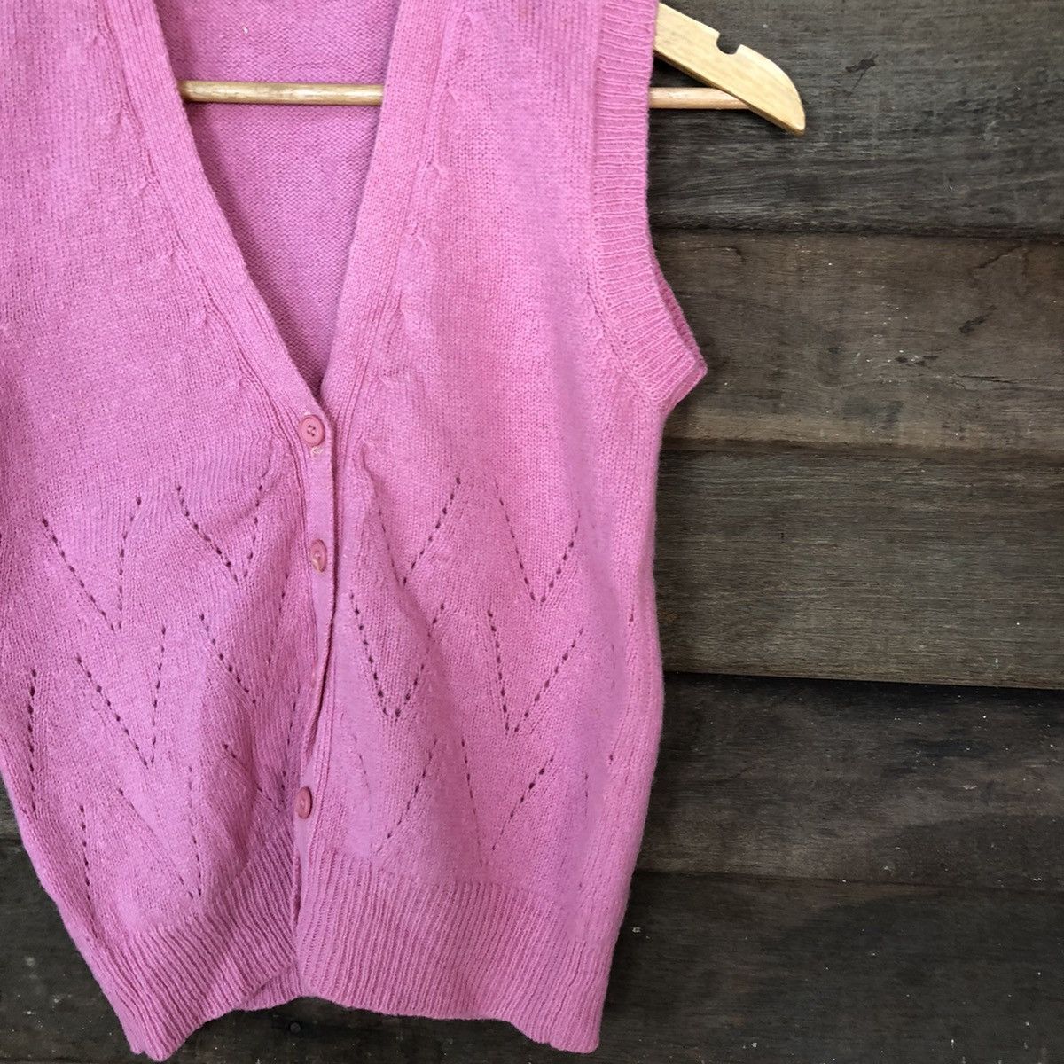 Aran Isles Knitwear CRTI Pink Vest sleeveless japan #H251 Size XS / US 0-2 / IT 36-38 - 5 Thumbnail