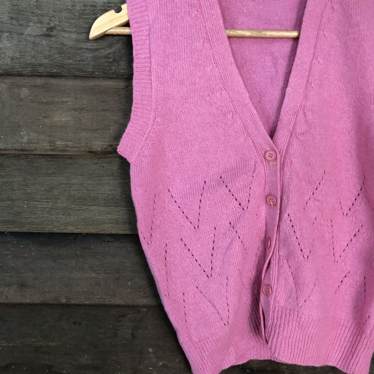 Aran Isles Knitwear CRTI Pink Vest sleeveless japan #H251 Size XS / US 0-2 / IT 36-38 - 4 Thumbnail