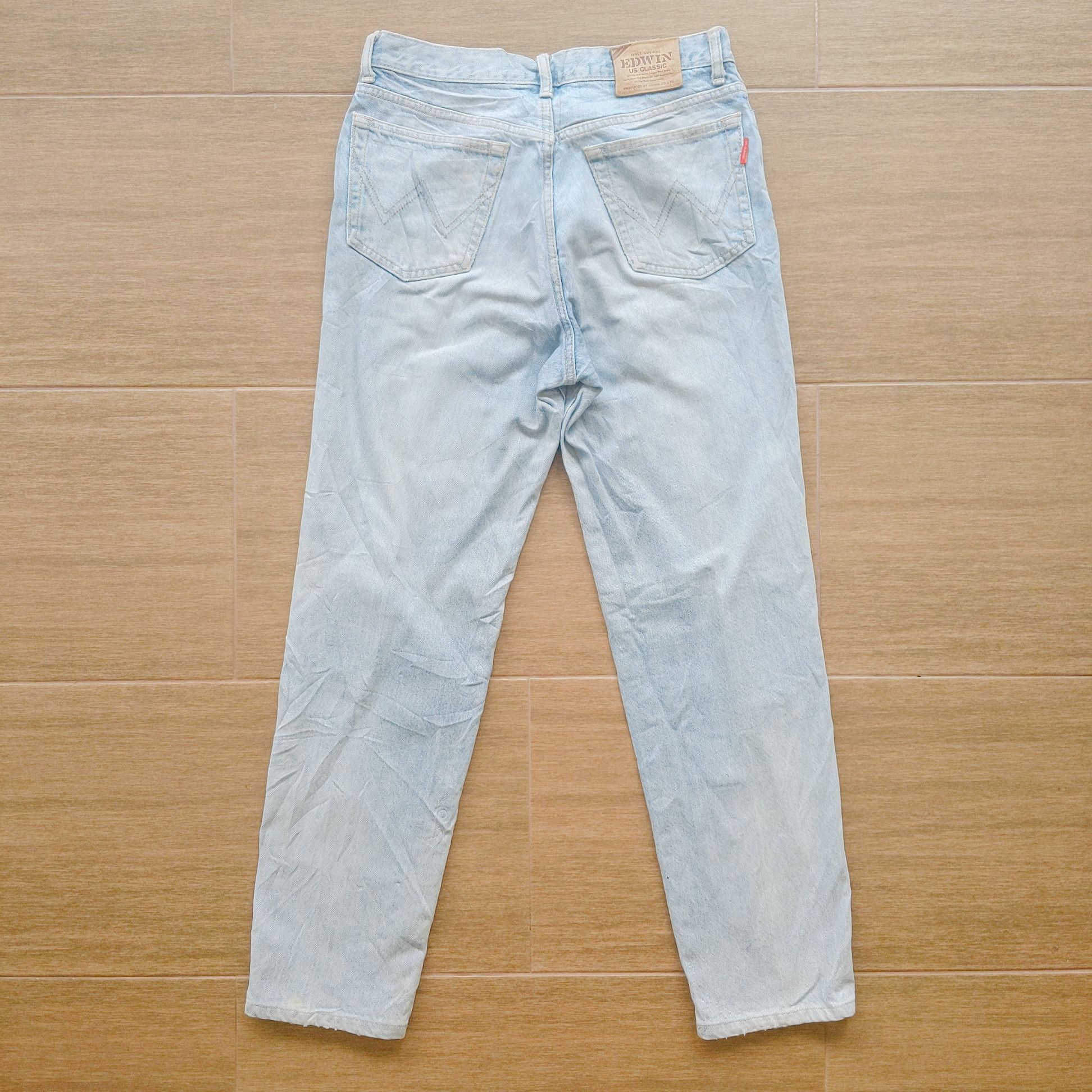 Japanese Brand Vintage EDWIN US Classic Distressed Faded Denim Pants Size US 30 / EU 46 - 6 Thumbnail