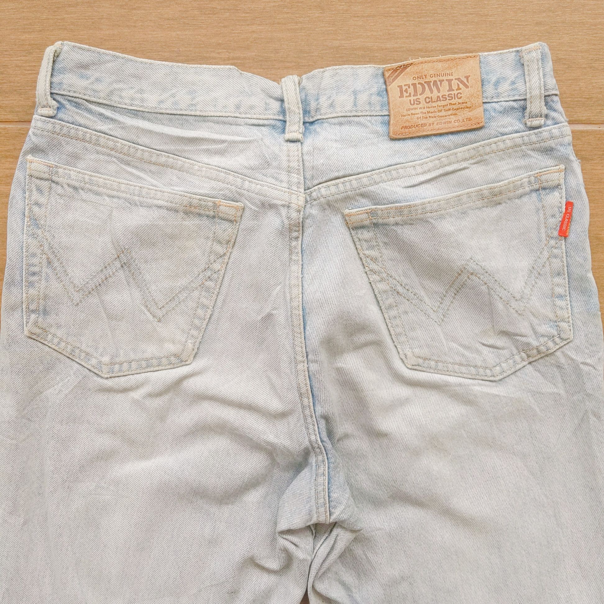 Japanese Brand Vintage EDWIN US Classic Distressed Faded Denim Pants Size US 30 / EU 46 - 5 Thumbnail
