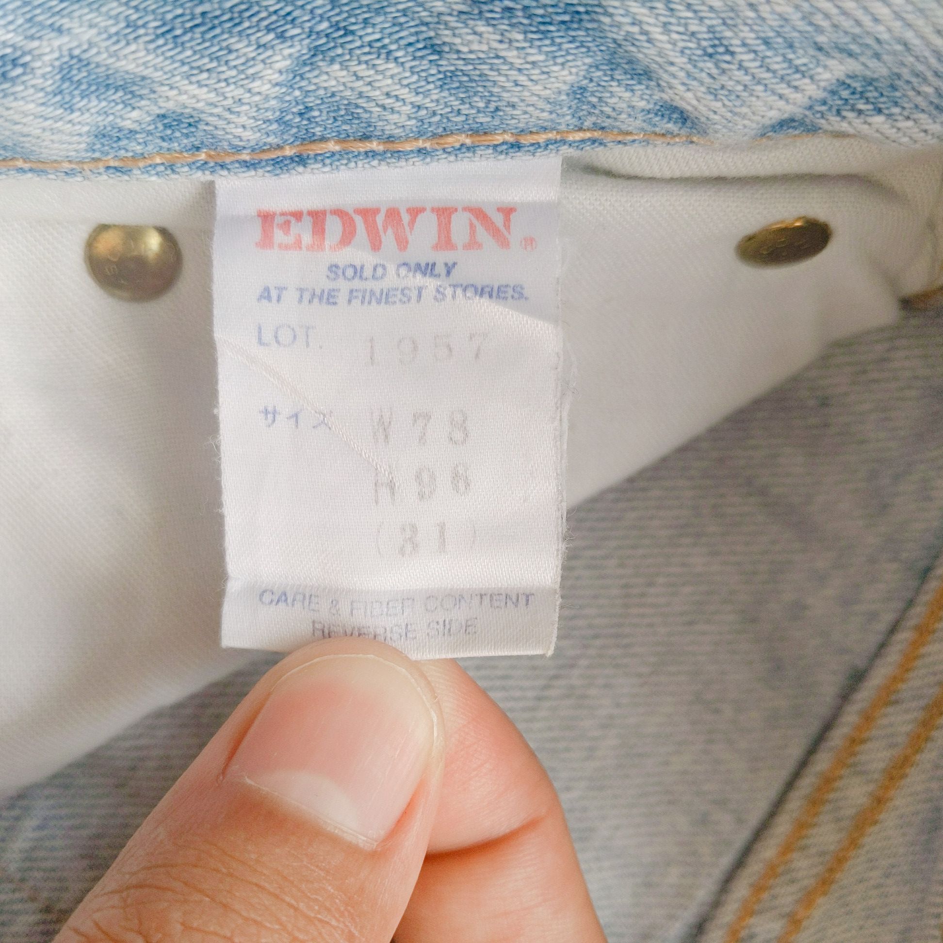 Japanese Brand Vintage EDWIN US Classic Distressed Faded Denim Pants Size US 30 / EU 46 - 8 Thumbnail