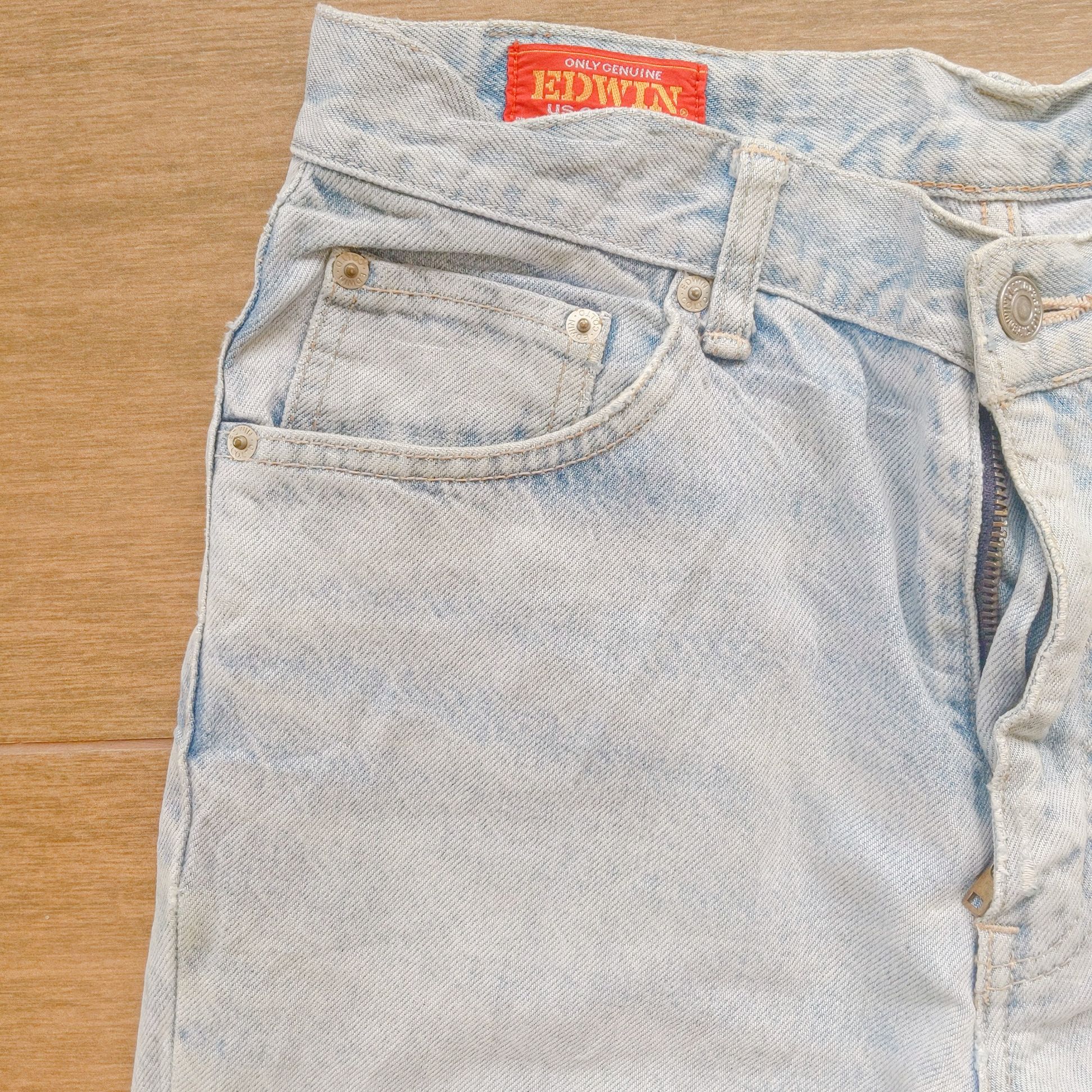 Japanese Brand Vintage EDWIN US Classic Distressed Faded Denim Pants Size US 30 / EU 46 - 11 Thumbnail