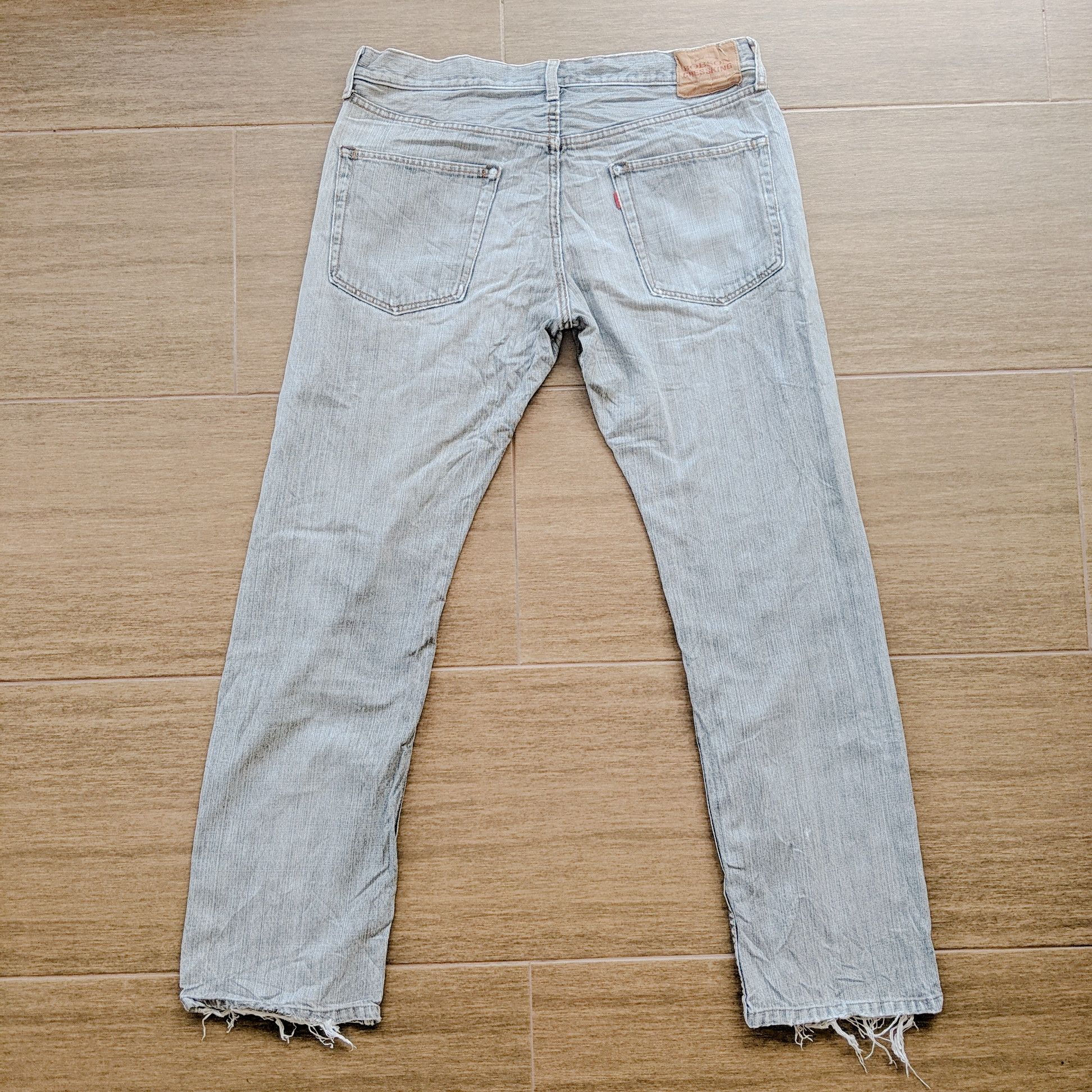 Japanese Brand × Jean × Vintage W34 🔥Vintage Bobson Chessking Distressed Faded Denim Pants Size US 34 / EU 50 - 6 Thumbnail