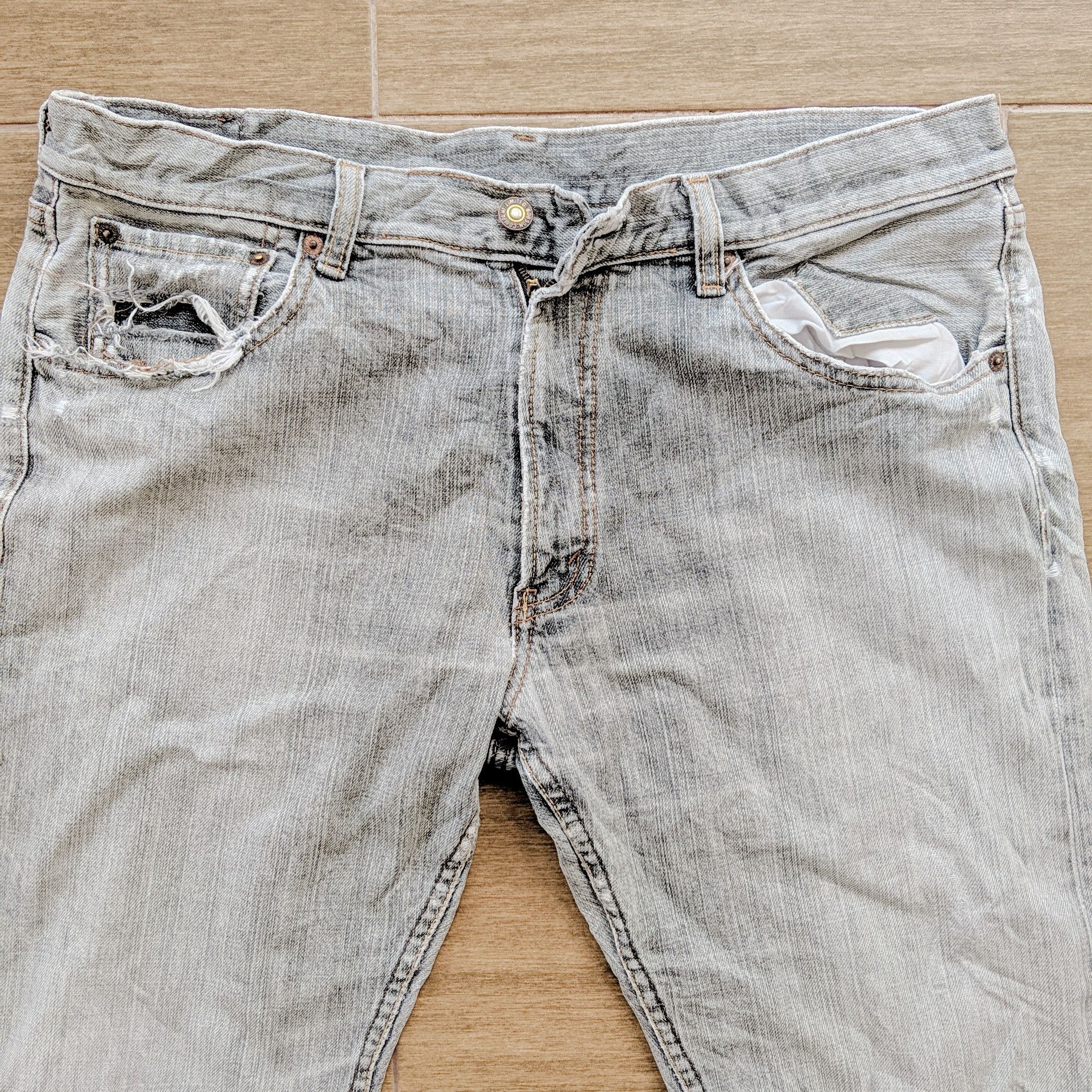 Japanese Brand × Jean × Vintage W34 🔥Vintage Bobson Chessking Distressed Faded Denim Pants Size US 34 / EU 50 - 12 Thumbnail