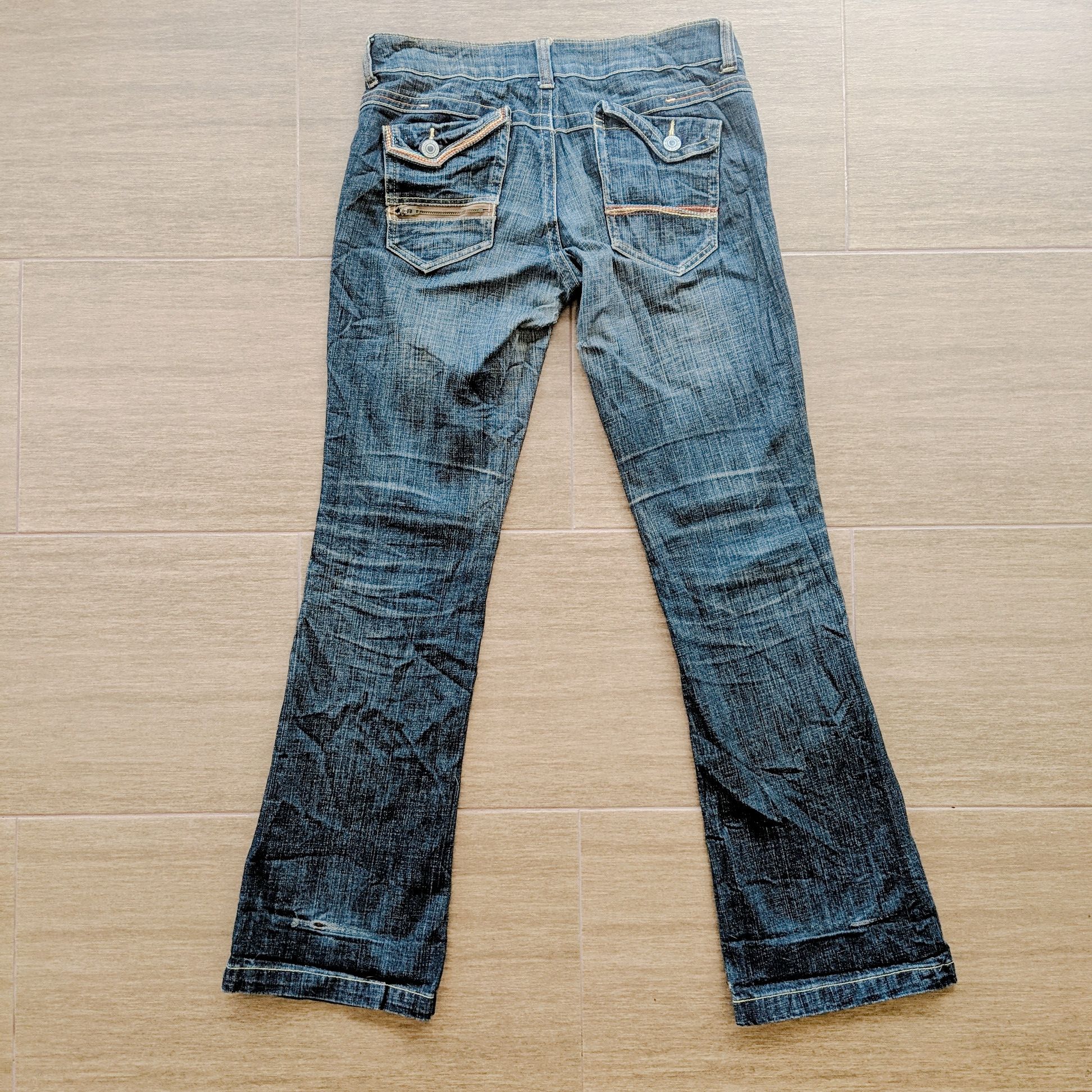 Japanese Brand Vintage Japanese Rare Flare Bootcut Distressed Denim Pants Size US 32 / EU 48 - 6 Thumbnail