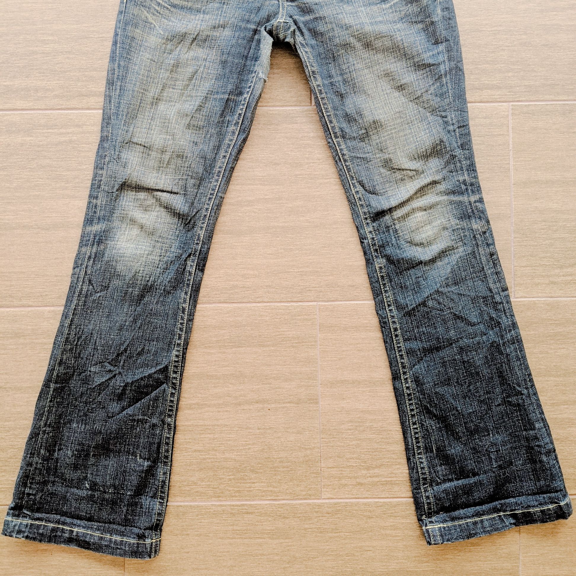 Japanese Brand Vintage Japanese Rare Flare Bootcut Distressed Denim Pants Size US 32 / EU 48 - 8 Thumbnail