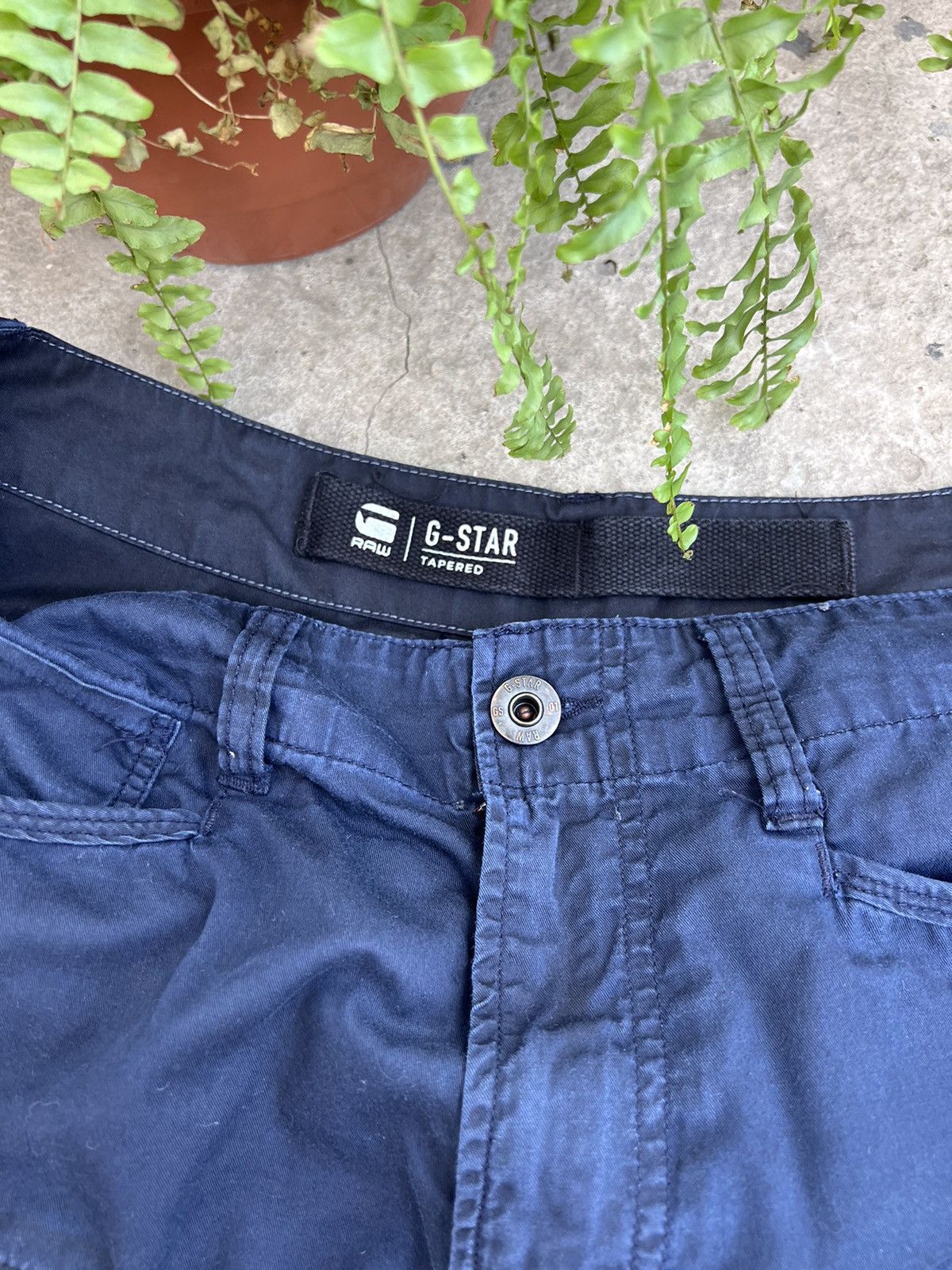 G-Star × Japanese Brand × Vintage Vintage G Star Raw Pants Zipped Staked 32x30 Size US 32 / EU 48 - 4 Thumbnail