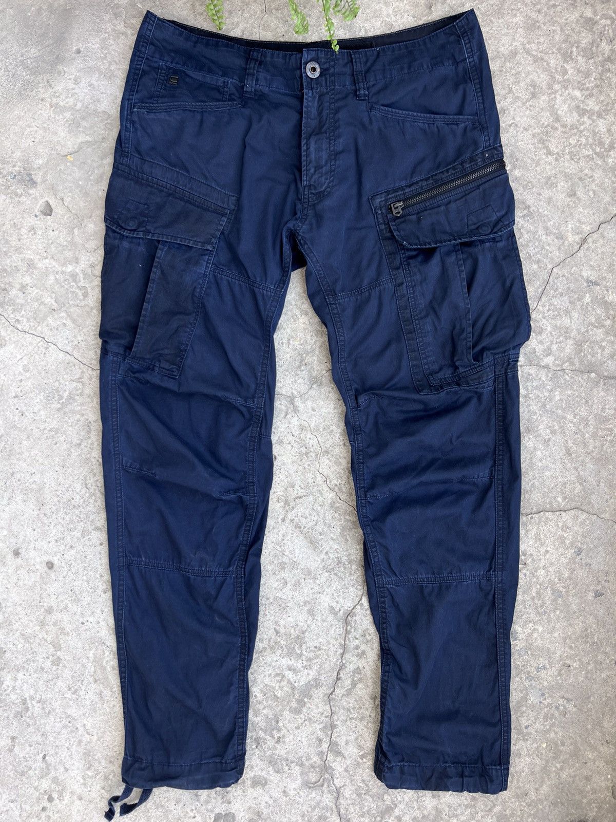 G-Star × Japanese Brand × Vintage Vintage G Star Raw Pants Zipped Staked 32x30 Size US 32 / EU 48 - 1 Thumbnail