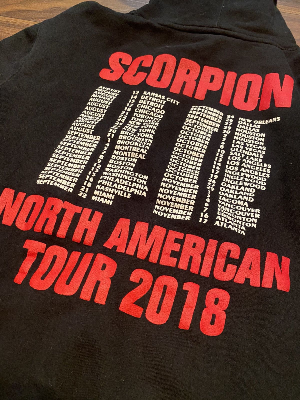 Drake Drake Scorpion 2018 North American Tour Hoodie Black L Grailed