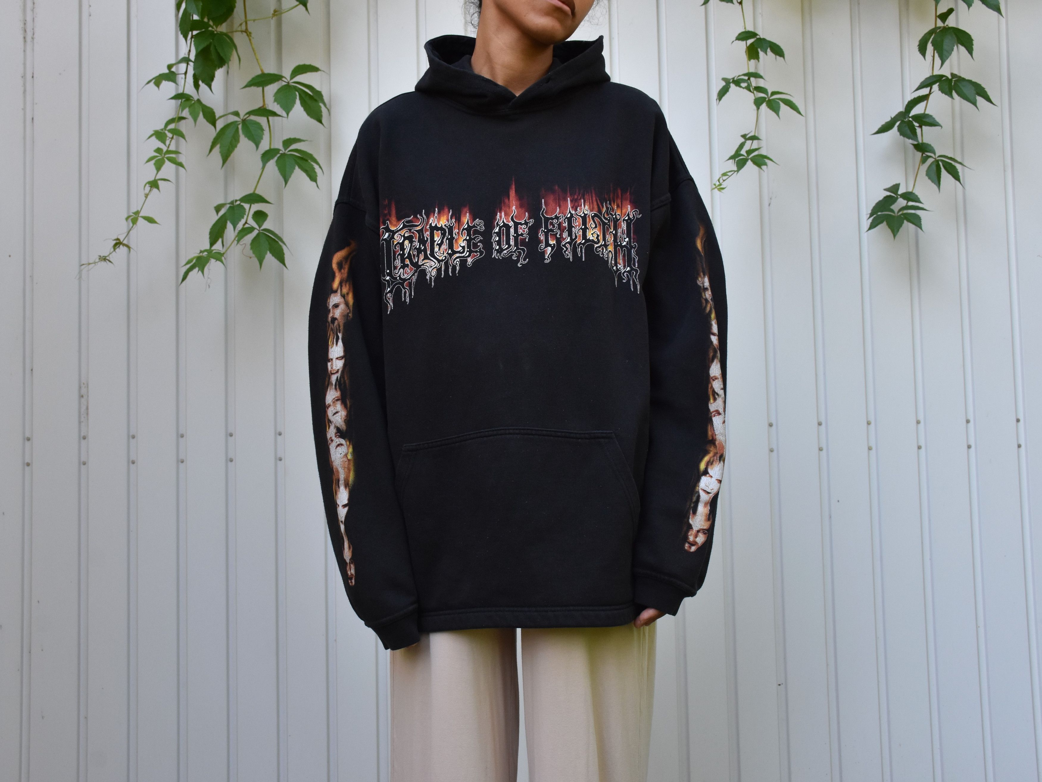 Band Tees × Vintage 90s Cradle of Filth vintage Hoodie darkthrone metal Size US XL / EU 56 / 4 - 2 Thumbnail