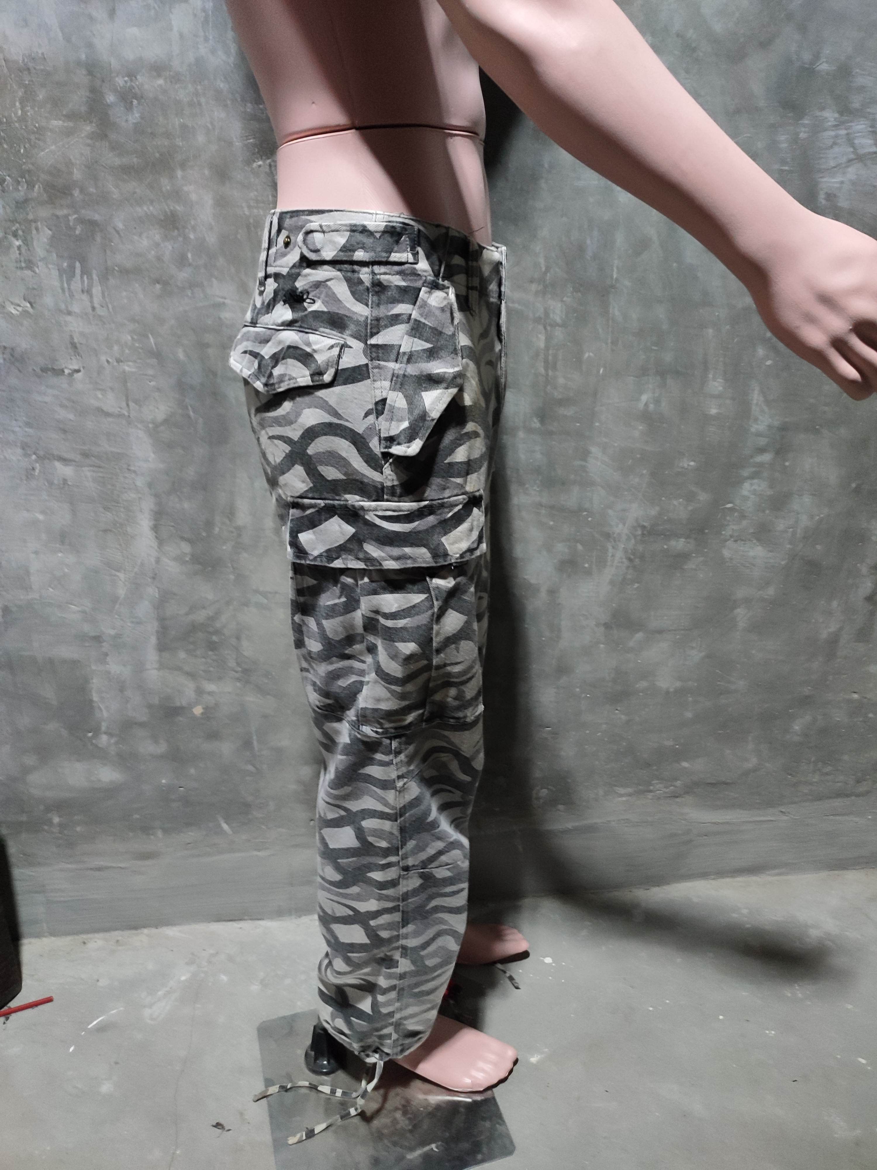 Japanese Brand 🔥Octopus Army Tribal Camo Cargo Pants Size US 31 - 13 Thumbnail