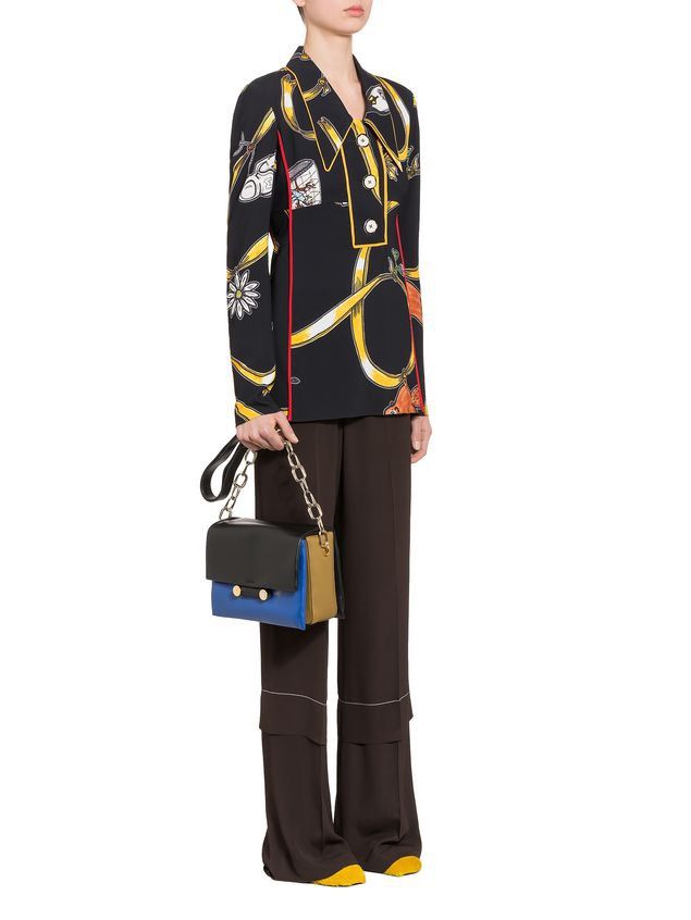 MARNI × Frank Navin Marni Marni viscose shirt X Frank Navin Cracker Jacks print