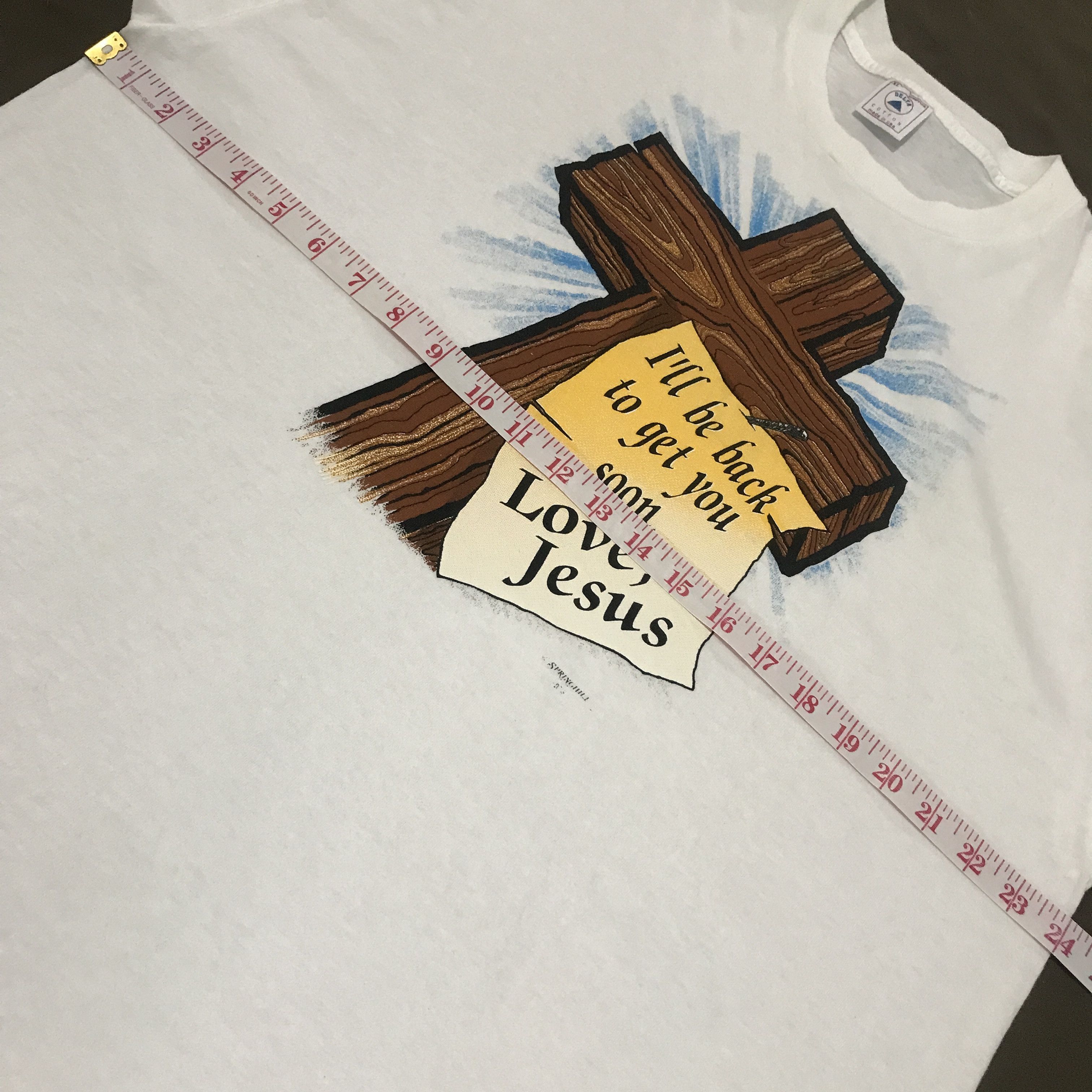 Vintage Vintage 90s God I’ll be beck to get you soon cross Jesus Tee Size US XL / EU 56 / 4 - 7 Thumbnail