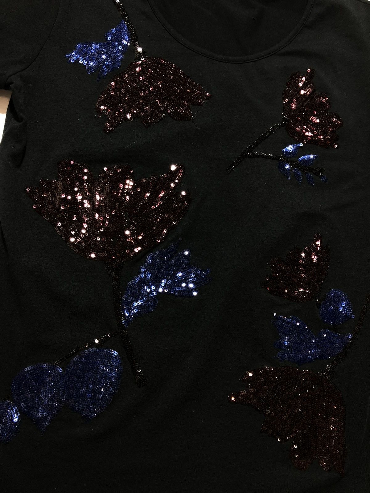Sportmax Sportmax Max Mara Code T Shirt Floral Sparkles Size M / US 6-8 / IT 42-44 - 3 Thumbnail