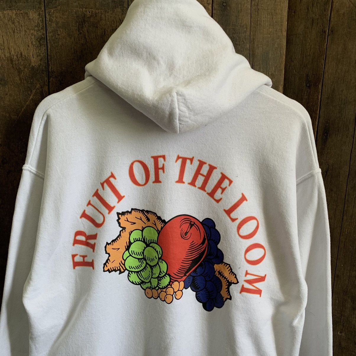 Fruit Of The Loom Vintage Fruit Of The Loom Big Logo Hoodie Size US M / EU 48-50 / 2 - 2 Thumbnail