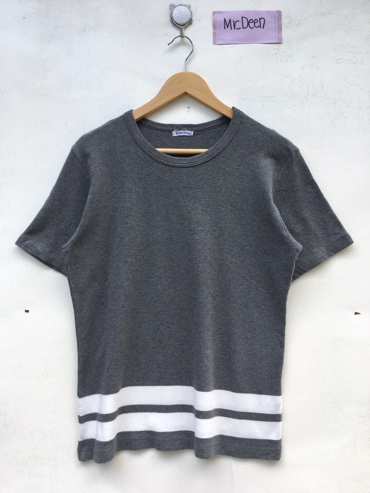 image of Yohji Yamamoto x YS Yamamoto Vintage Y’S For Living Basics Tshirt in Grey, Men's (Size Small)