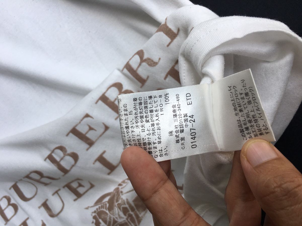 Burberry Vintage Burberry Big Logo Tshirt Size XS / US 0-2 / IT 36-38 - 11 Thumbnail