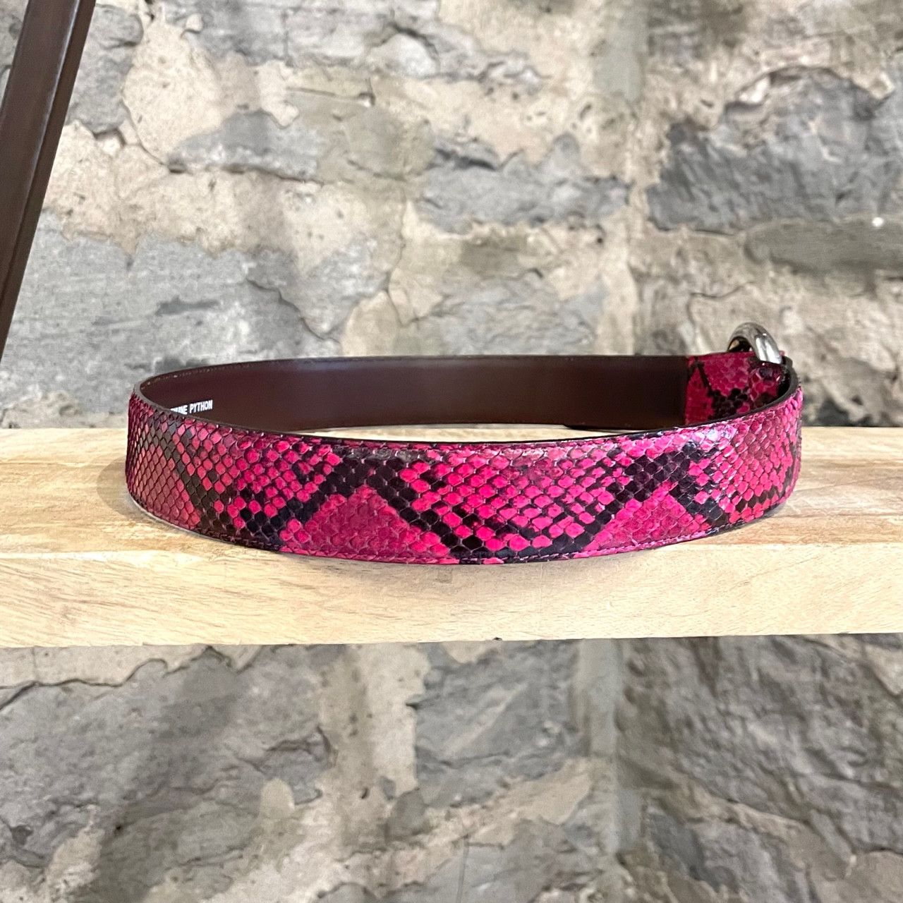 Dolce & Gabbana Dolce & Gabbana Fuschia Pink Black Python Belt Size ONE SIZE - 7 Thumbnail