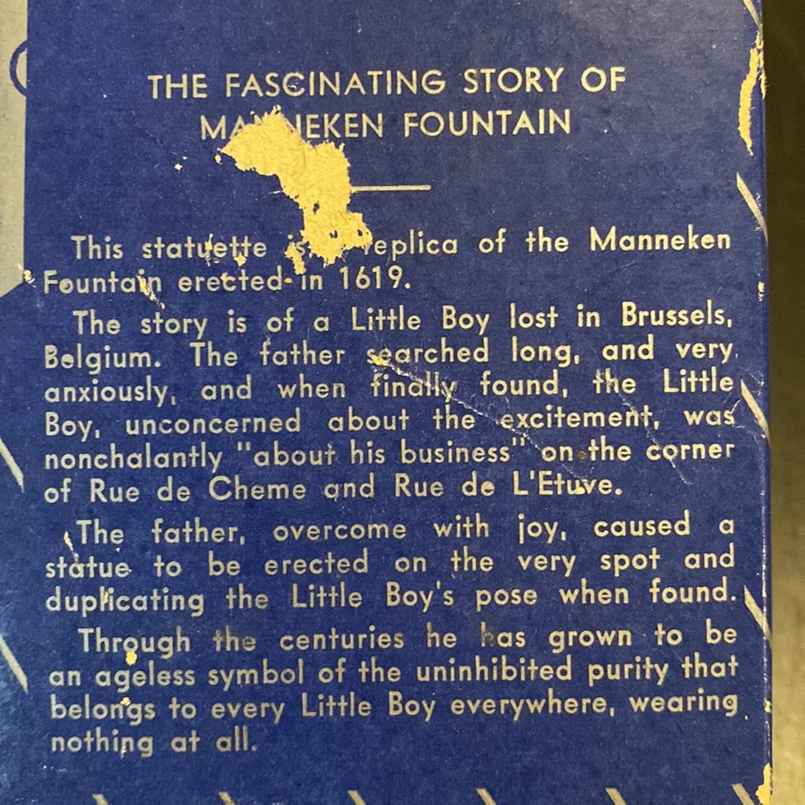 Other Vintage & rare Monneken Fountain ‘little boy’ in orig box. Size ONE SIZE - 8 Thumbnail
