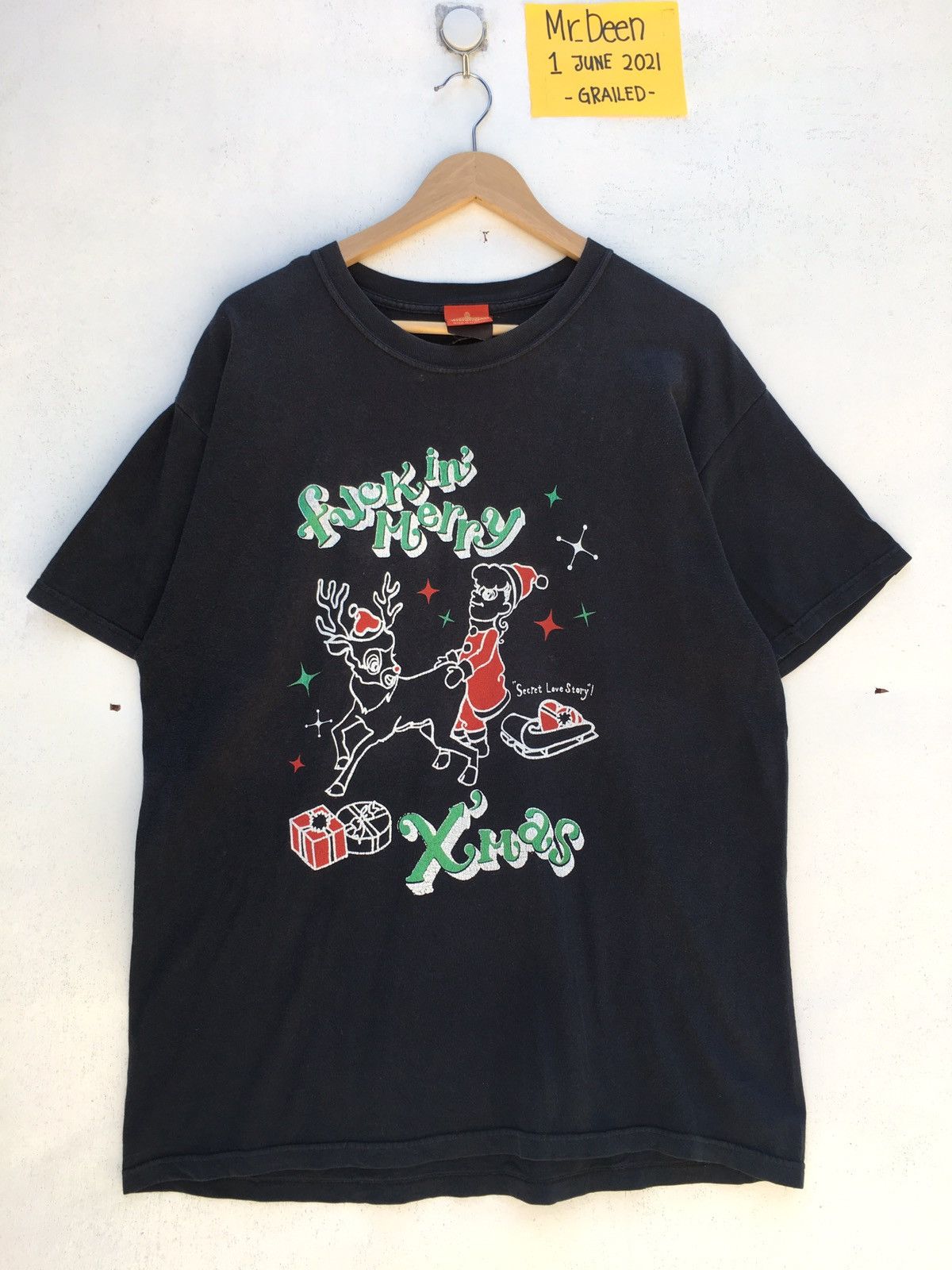 Japanese Brand Japanese Brand Kishidenne Wrerutogood ‘fuck merry” Tee Size US L / EU 52-54 / 3 - 2 Thumbnail