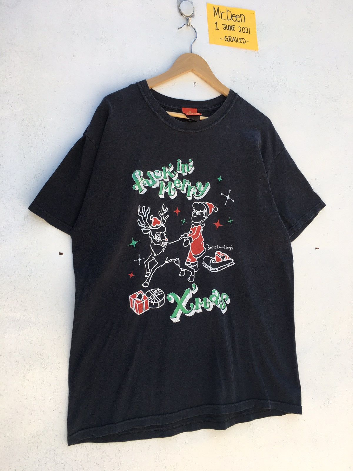 Japanese Brand Japanese Brand Kishidenne Wrerutogood ‘fuck merry” Tee Size US L / EU 52-54 / 3 - 3 Thumbnail