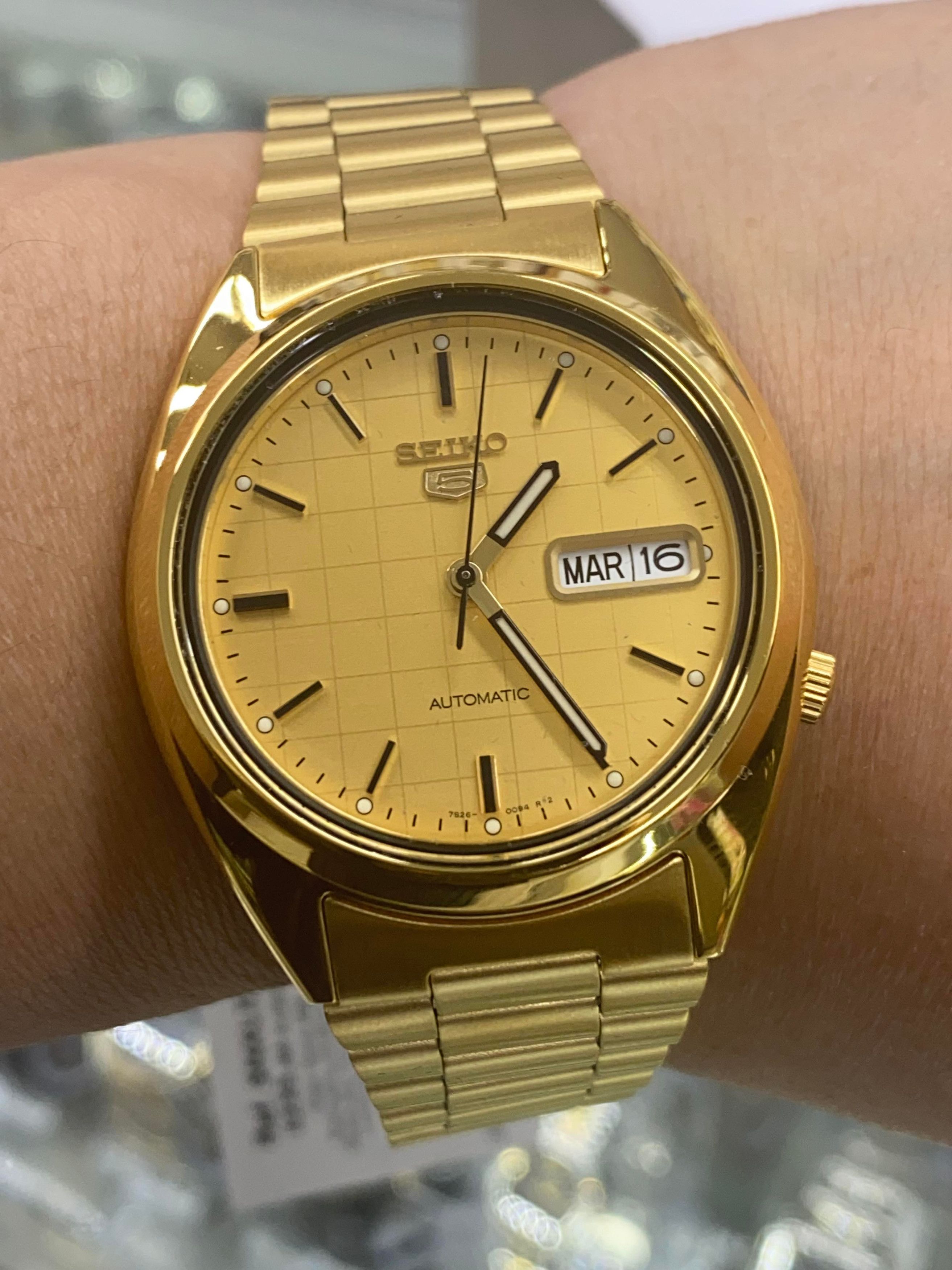 Seiko Automatic Movement Water Resistant 37mm Diameter