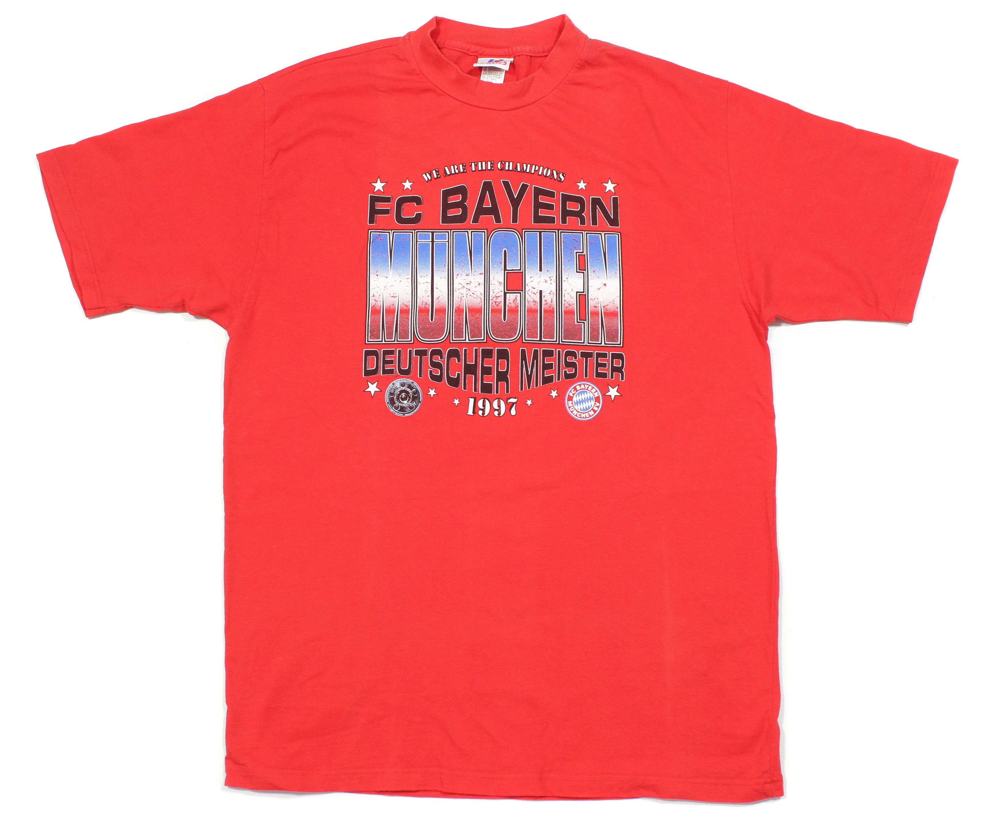 Vintage 1997 FC Bayern Munchen Big Logo T-Shirt Size US XL / EU 56 / 4 - 1 Thumbnail