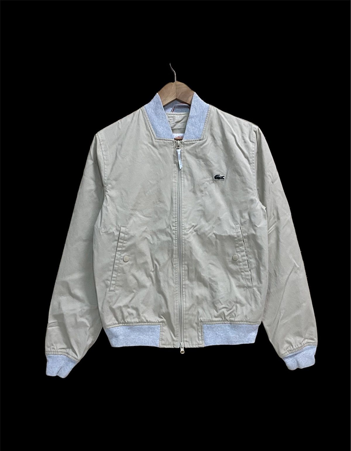 LACOSTE LIVE embroidery small logo zipped up jacket