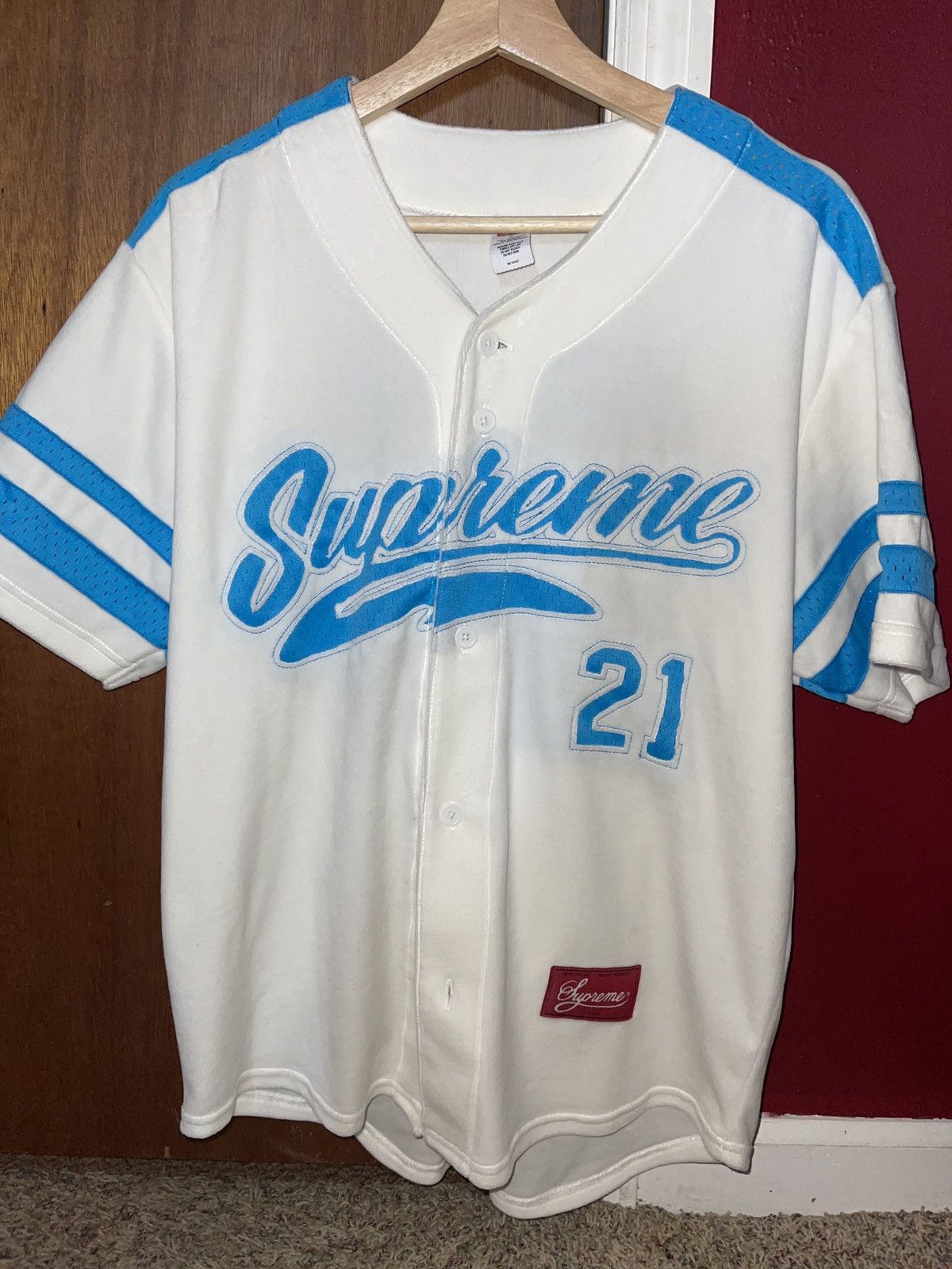 Supreme Velour Baseball Jersey