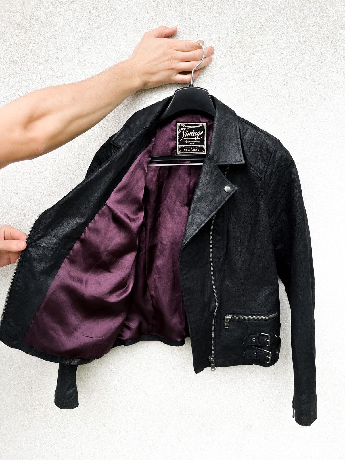 Genuine Leather Vintage new look geniue leather biker jacket Size XXL / US 16-18 / IT 52-54 - 1 Thumbnail