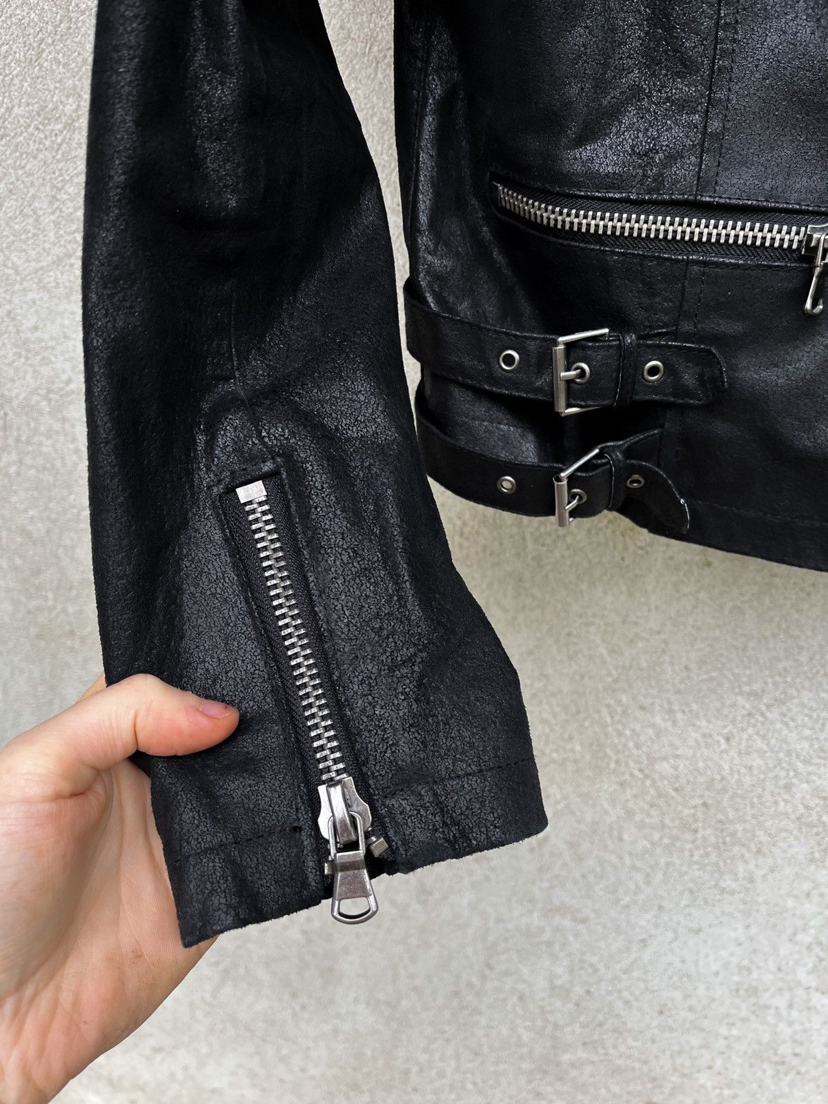 Vintage new look geniue leather biker jacket