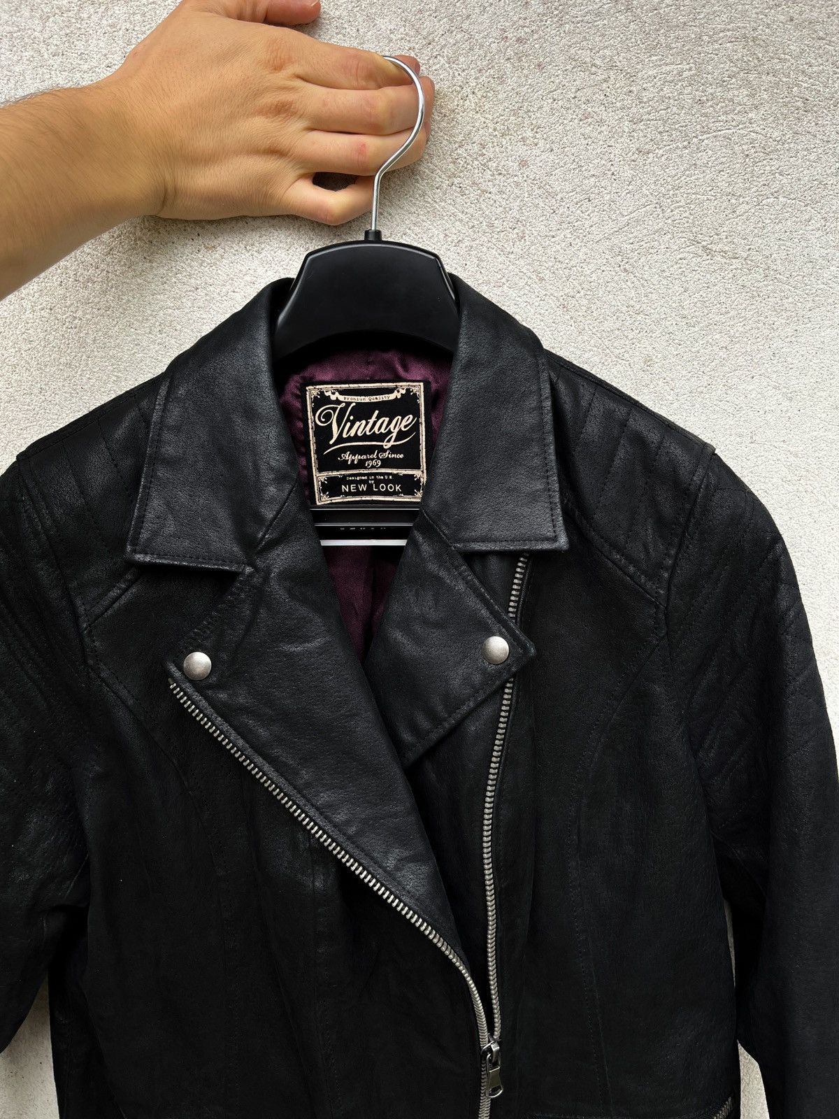 Genuine Leather Vintage new look geniue leather biker jacket Size XXL / US 16-18 / IT 52-54 - 3 Thumbnail