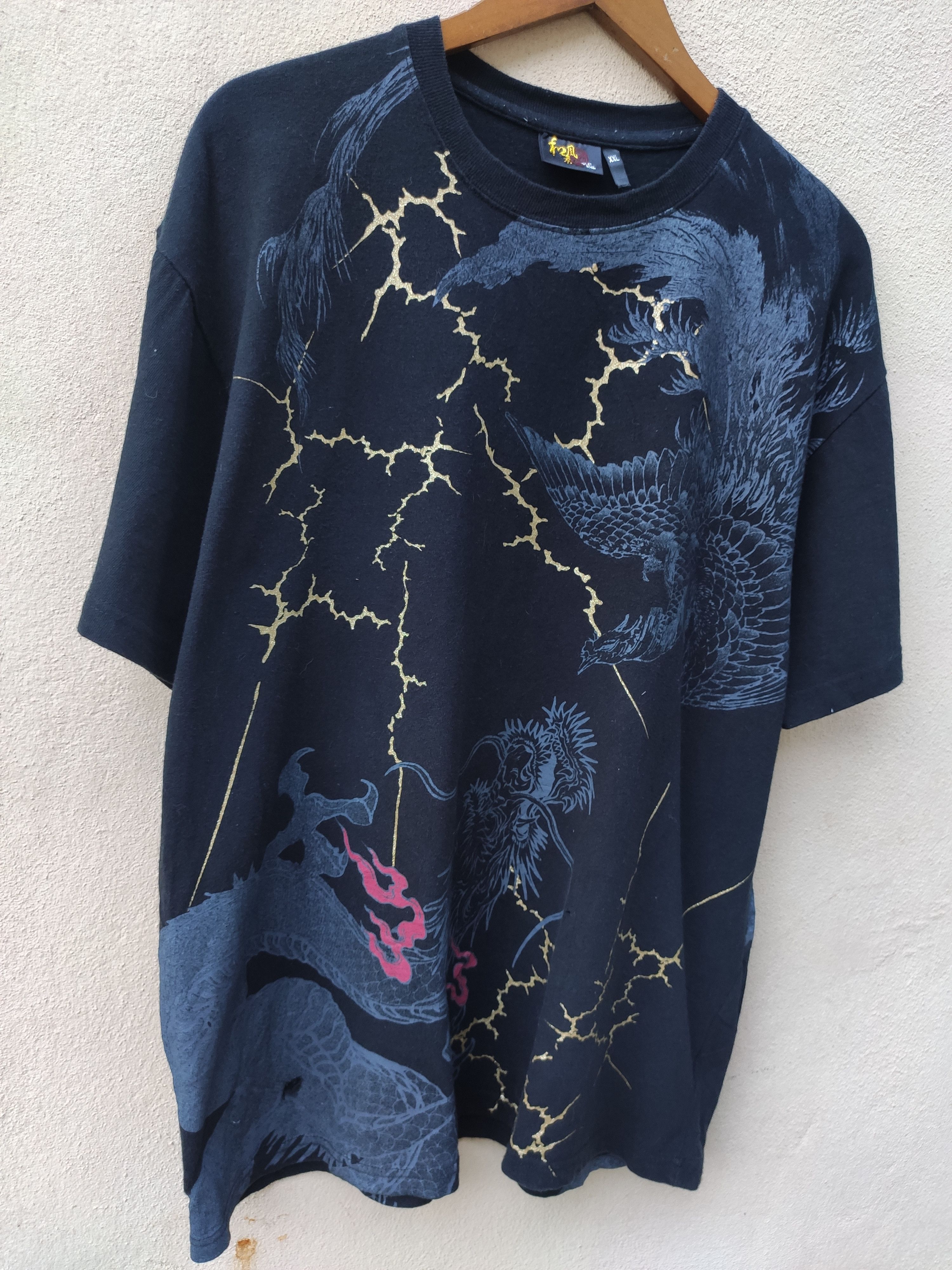 Other Sukajan t shirt Dragon motive Size US XL / EU 56 / 4 - 5 Thumbnail