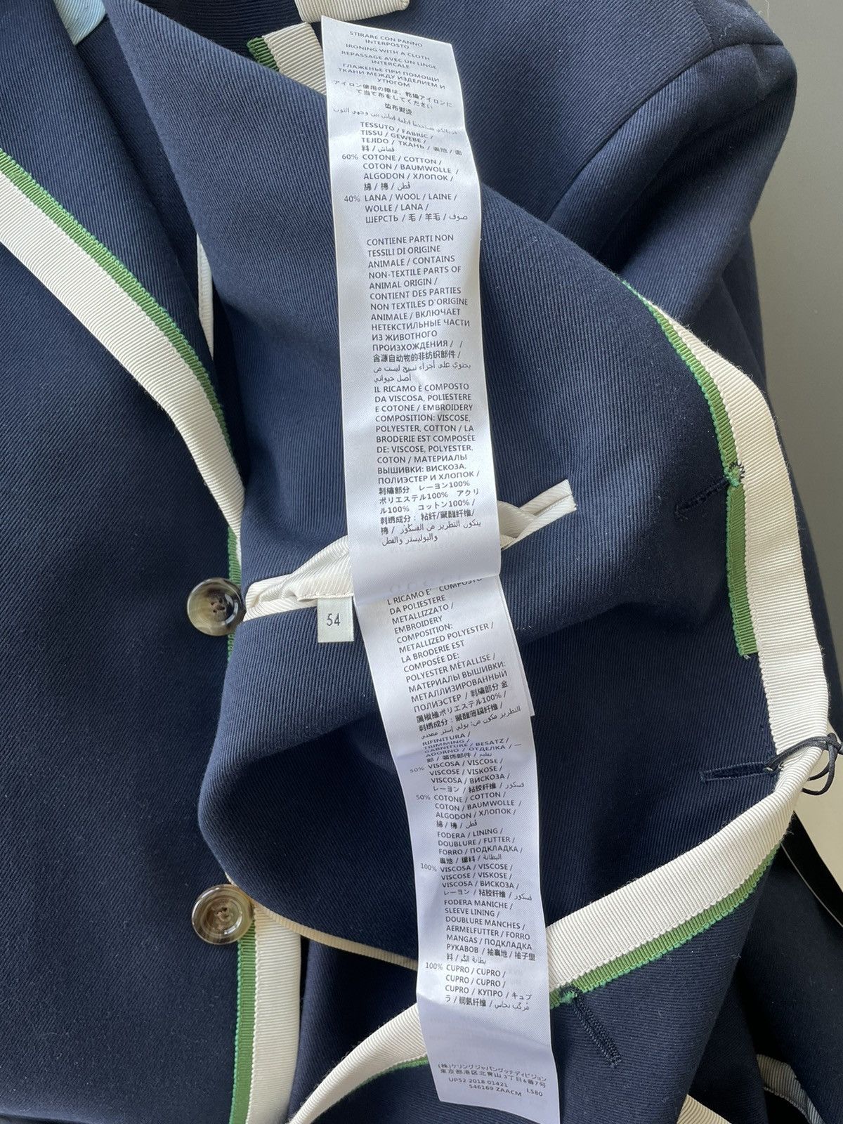 Gucci $3,400 Value Gucci Super Runway Logo Blazer New w Tags Size 52R - 7 Thumbnail