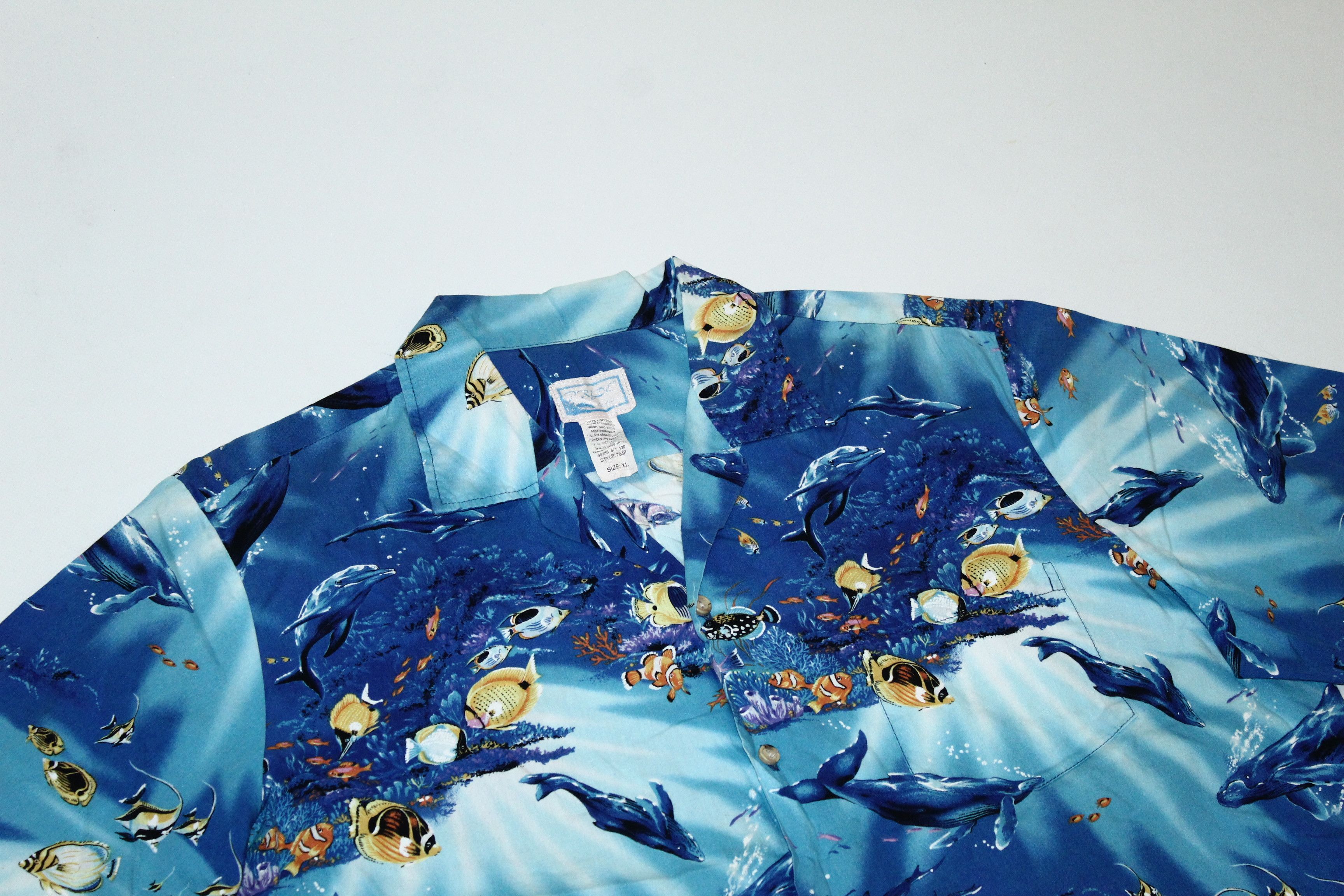 Vintage 🔥 Pride of Hawaii Ocean Fish Print Hawaiian Shirt Size US L / EU 52-54 / 3 - 2 Thumbnail