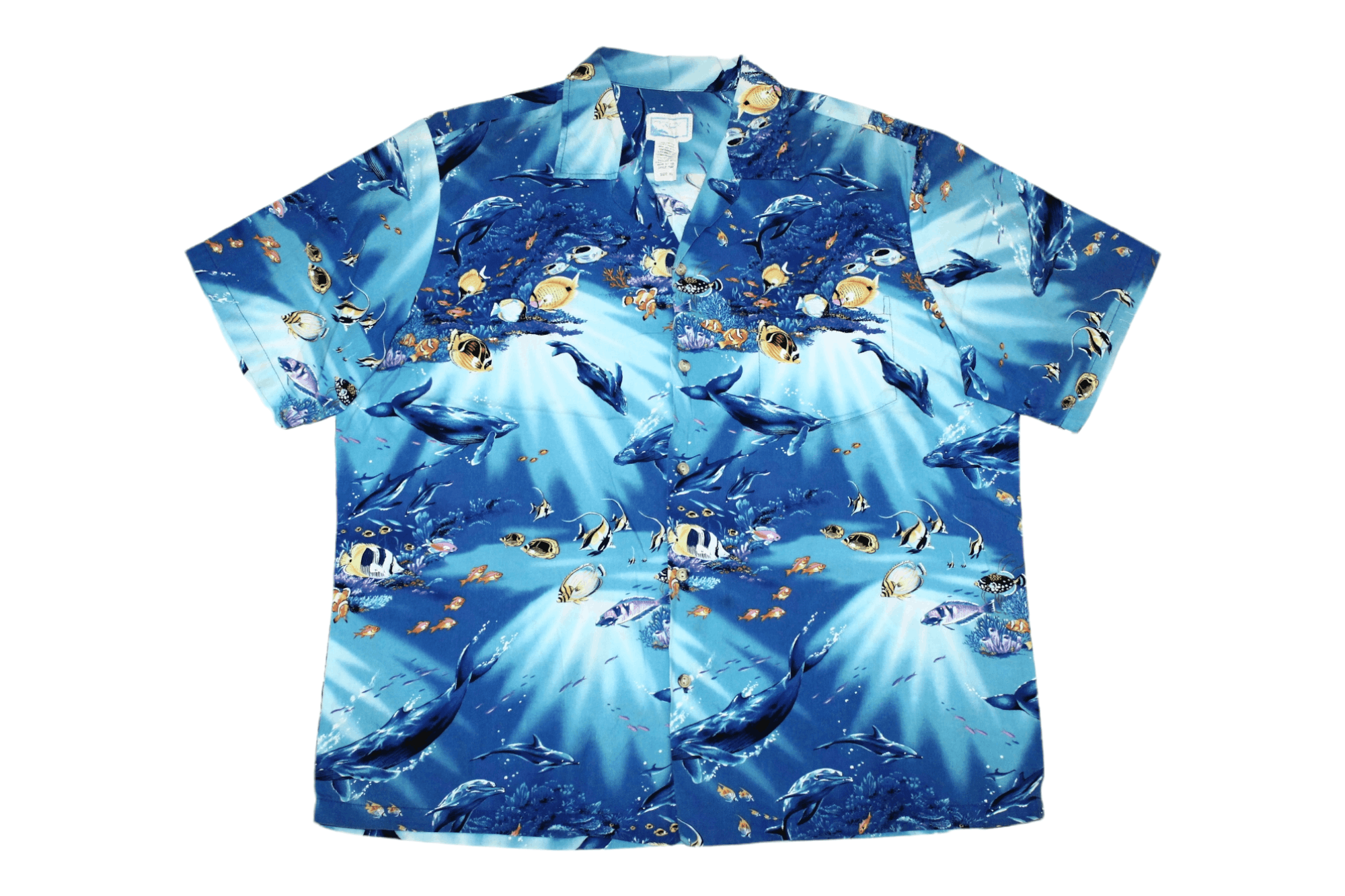 Vintage 🔥 Pride of Hawaii Ocean Fish Print Hawaiian Shirt Size US L / EU 52-54 / 3 - 1 Thumbnail