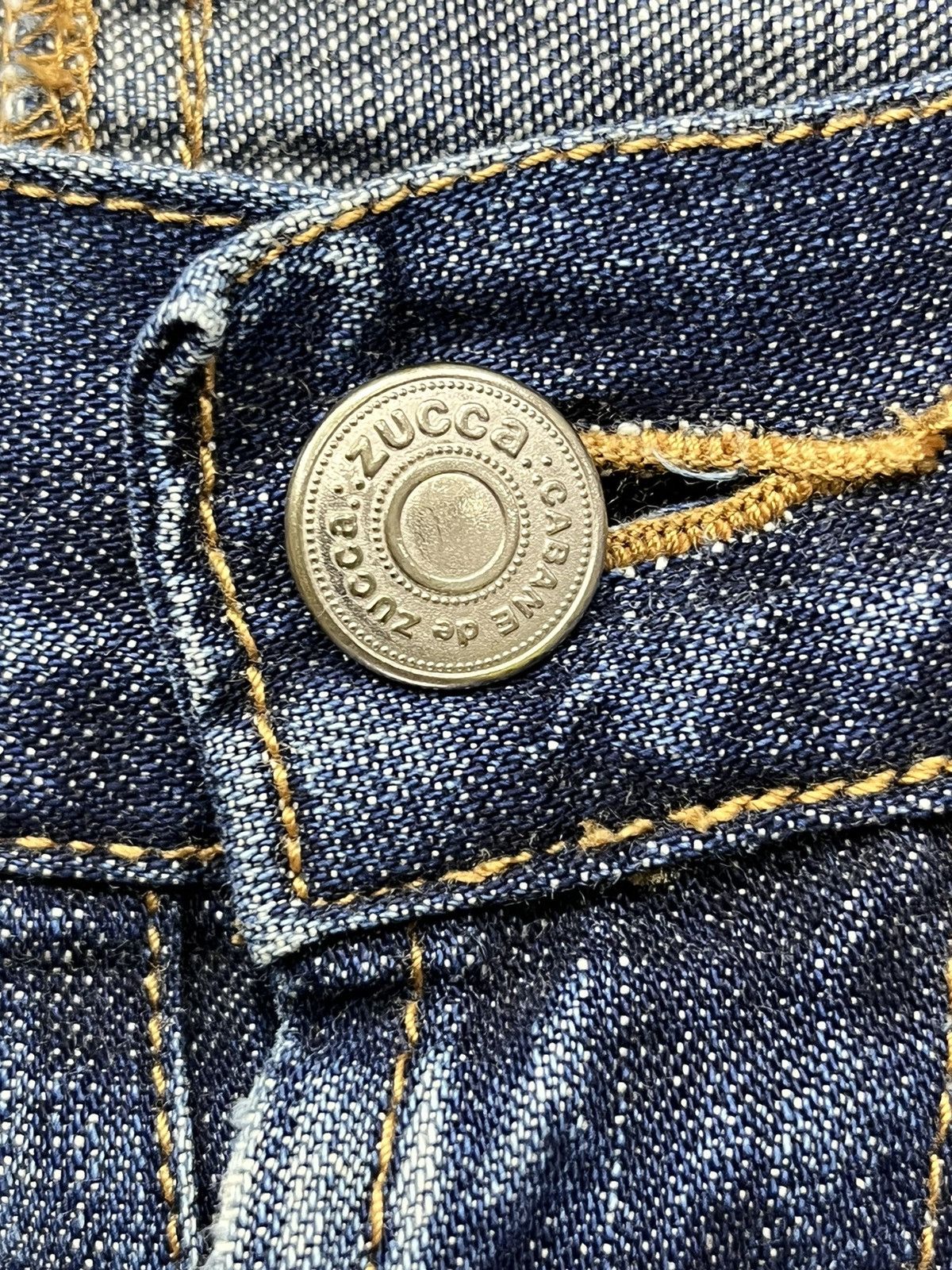 CABANE de ZUCCa 🔥CABANE DE ZUCCA Double Waist Distressed Selvedge Denim Size US 31 - 10 Thumbnail