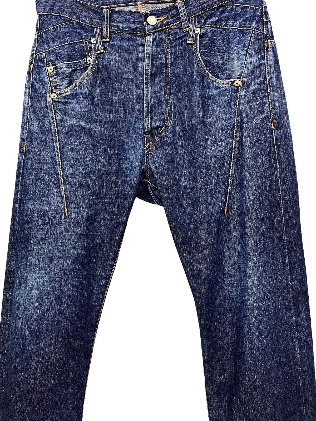 CABANE de ZUCCa 🔥CABANE DE ZUCCA Double Waist Distressed Selvedge Denim Size US 31 - 4 Thumbnail