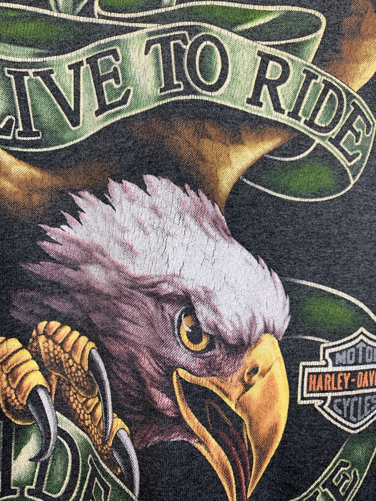 Harley Davidson 1991 Vintage Harley Davidson 3D Emblem Eagles Live To Ride Size US XL / EU 56 / 4 - 6 Thumbnail