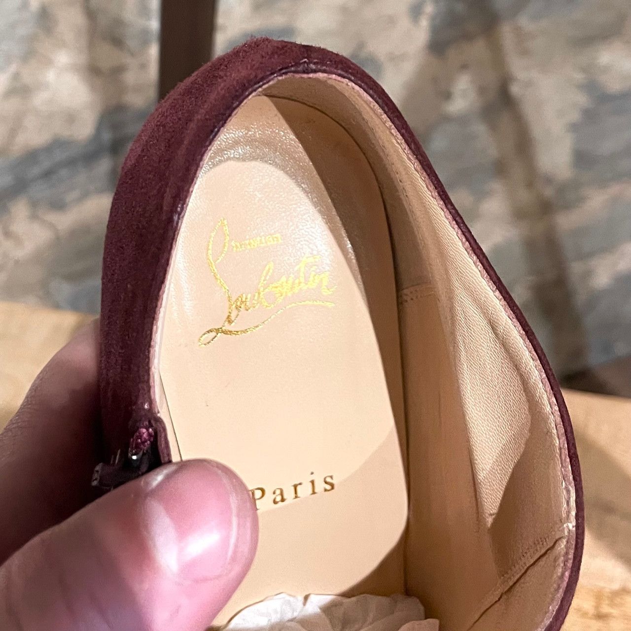 Christian Louboutin Christian Louboutin Burgundy Suede Vicky 120 Ankle Boots Size US 9.5 / IT 39.5 - 9 Thumbnail