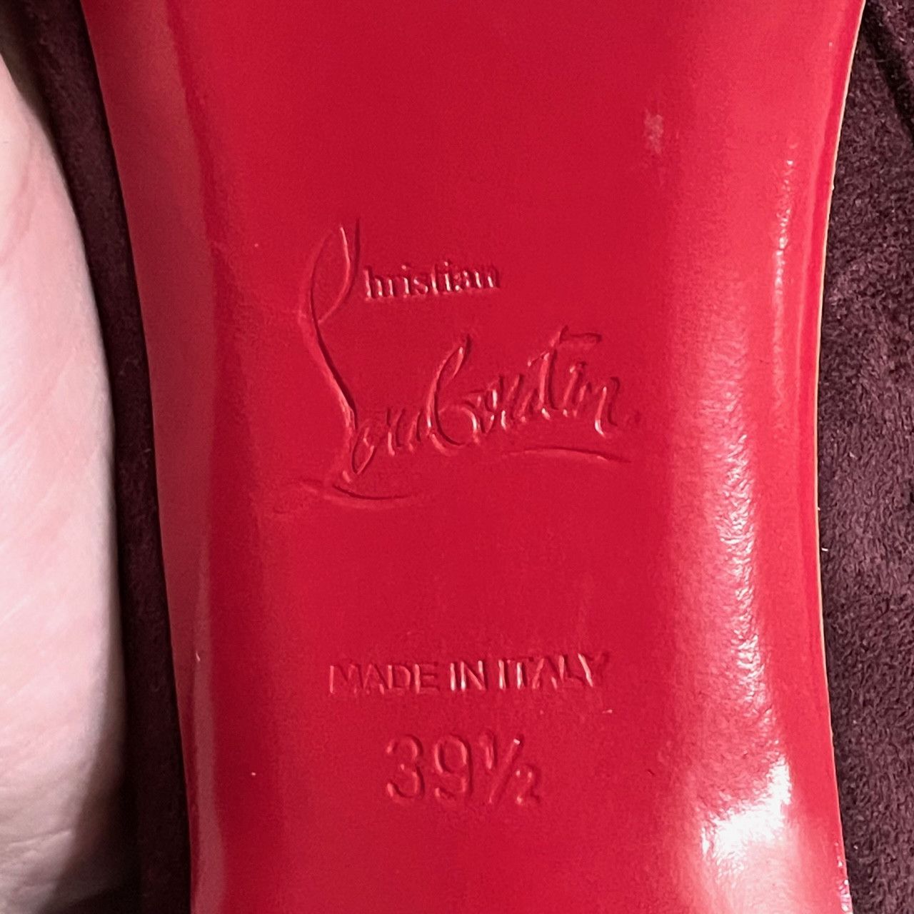 Christian Louboutin Christian Louboutin Burgundy Suede Vicky 120 Ankle Boots Size US 9.5 / IT 39.5 - 8 Thumbnail