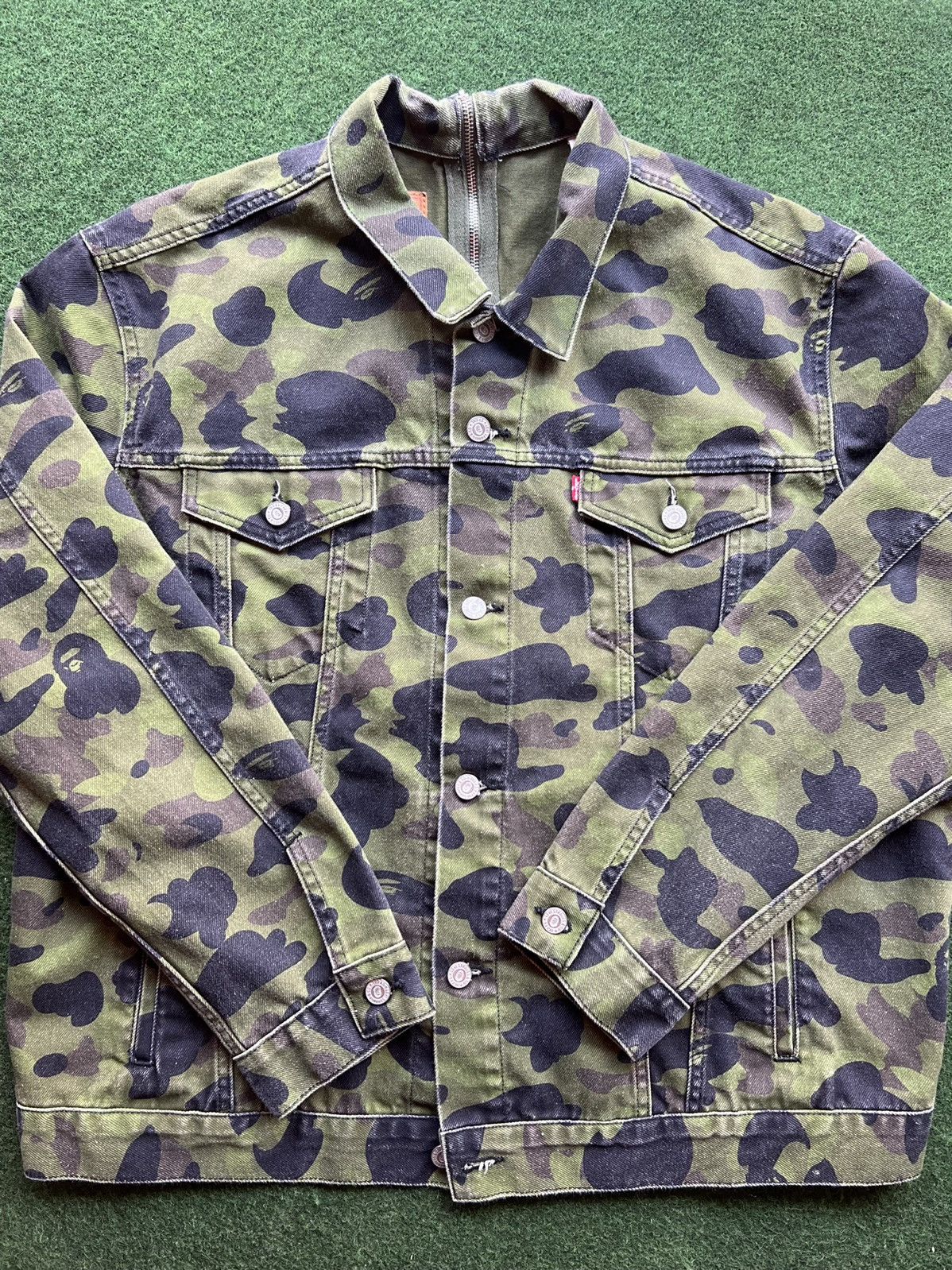 Bape Bape X Levis Camo Trucker Jacket Grailed 6015