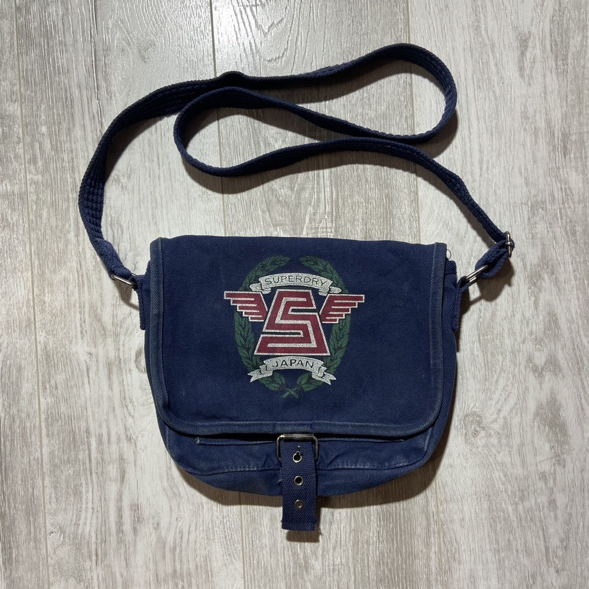 Japanese Brand × Superdry × Vintage Vintage Y2K Superdry Japan Denim Crossbody Bag / Massenger Size ONE SIZE - 1 Thumbnail