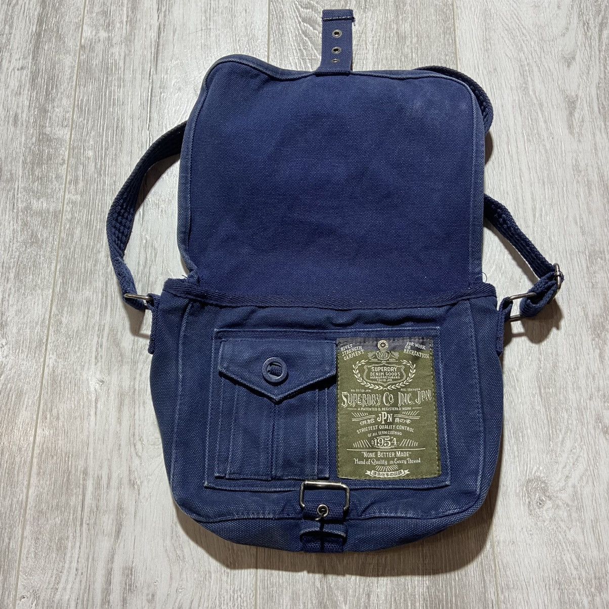 Japanese Brand × Superdry × Vintage Vintage Y2K Superdry Japan Denim Crossbody Bag / Massenger Size ONE SIZE - 6 Thumbnail