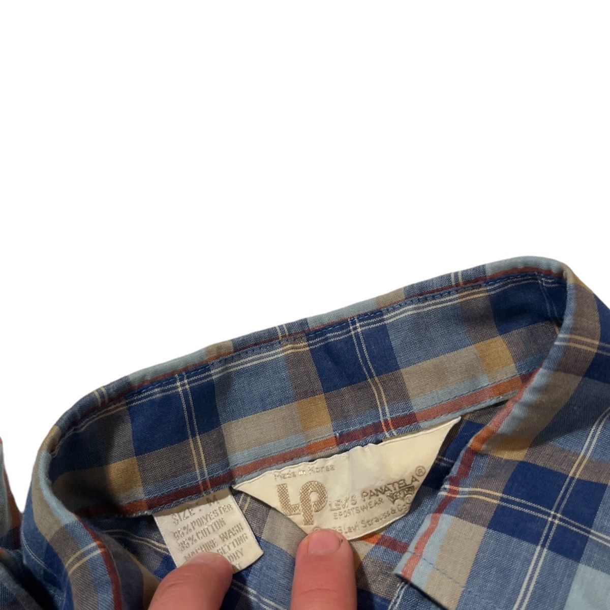 Levi's × Vintage 70s Levi’s Panatela Snap Plaid Flannel Size US M / EU 48-50 / 2 - 3 Thumbnail